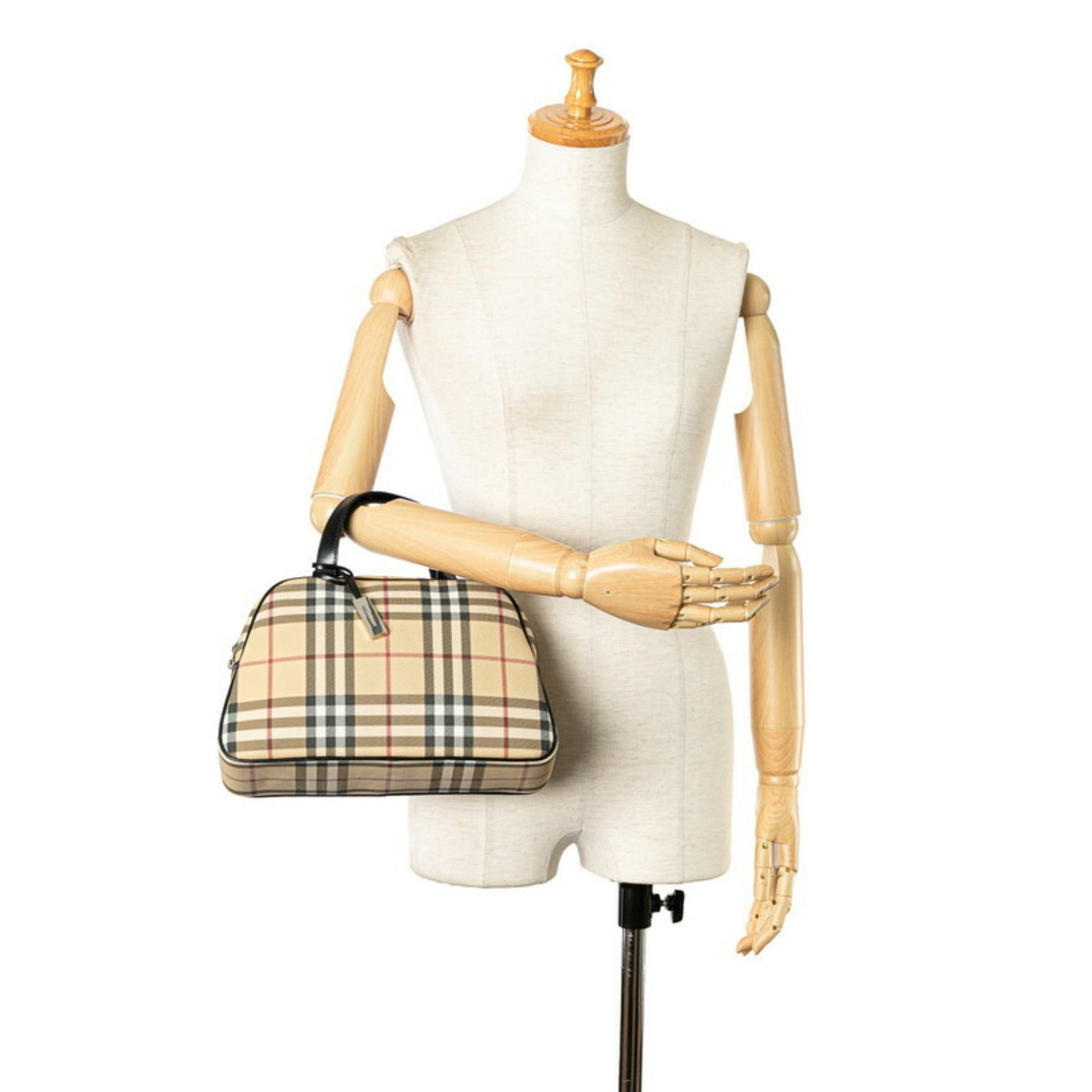 Burberry Nova Check, Beige, Canvas, handbag