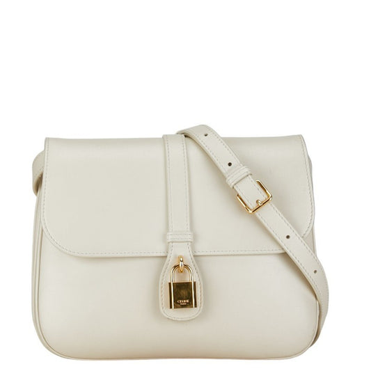 Céline Tabou, White, Leather, shoulder