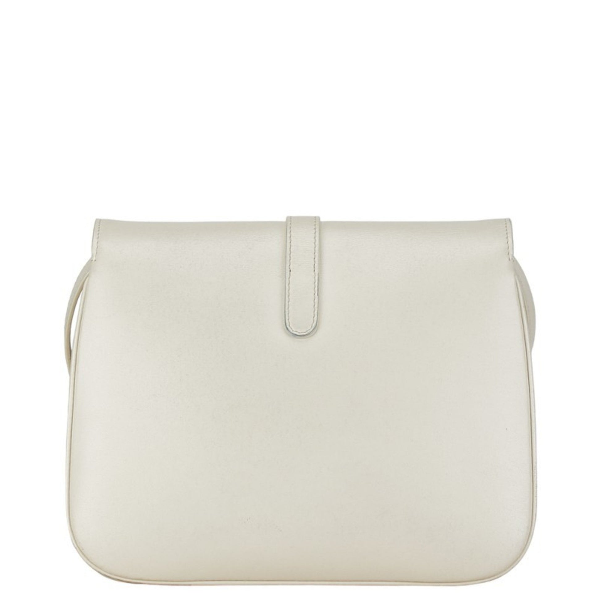 Céline Tabou, White, Leather, shoulder