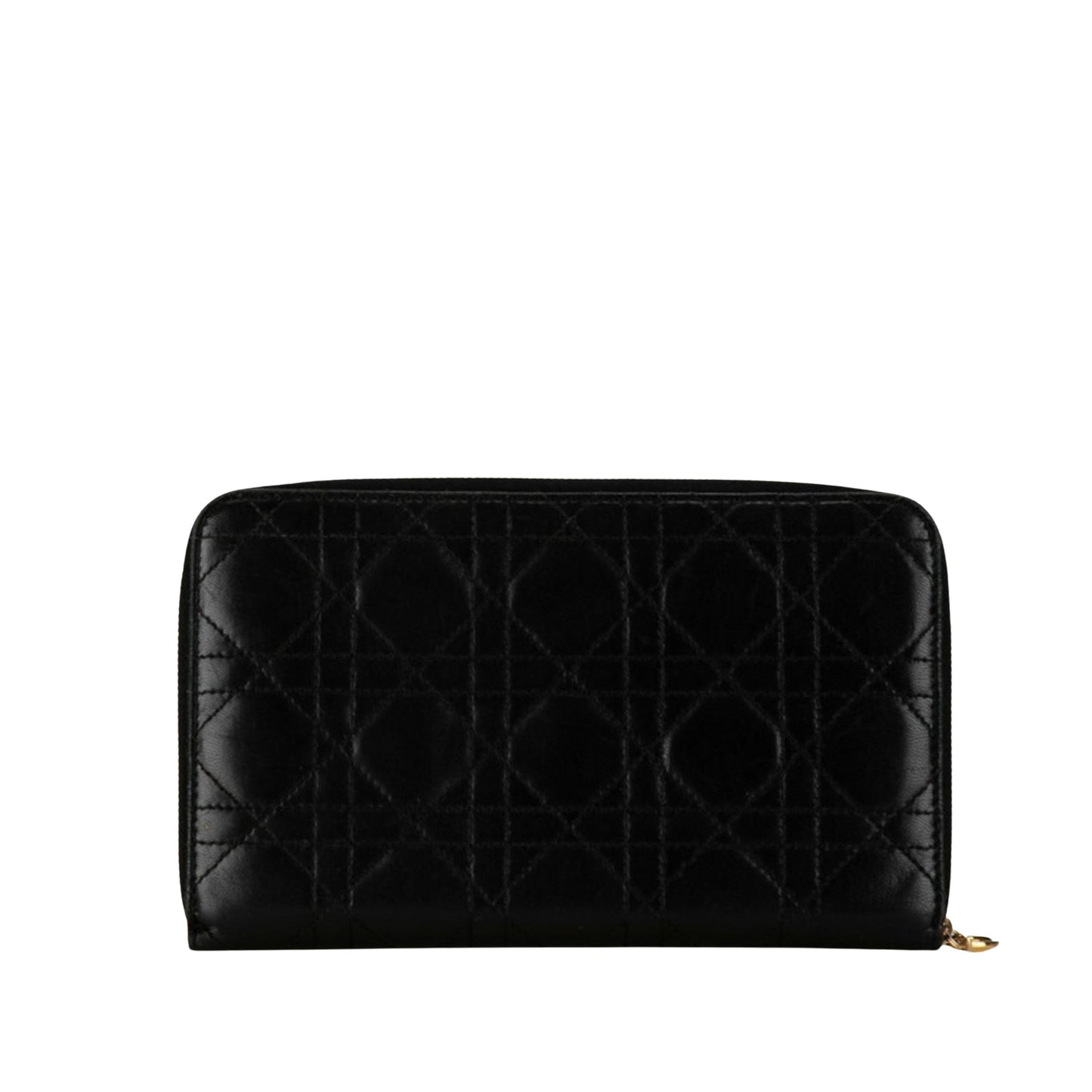 Dior Cannage/Lady, Black, Leather, wallet