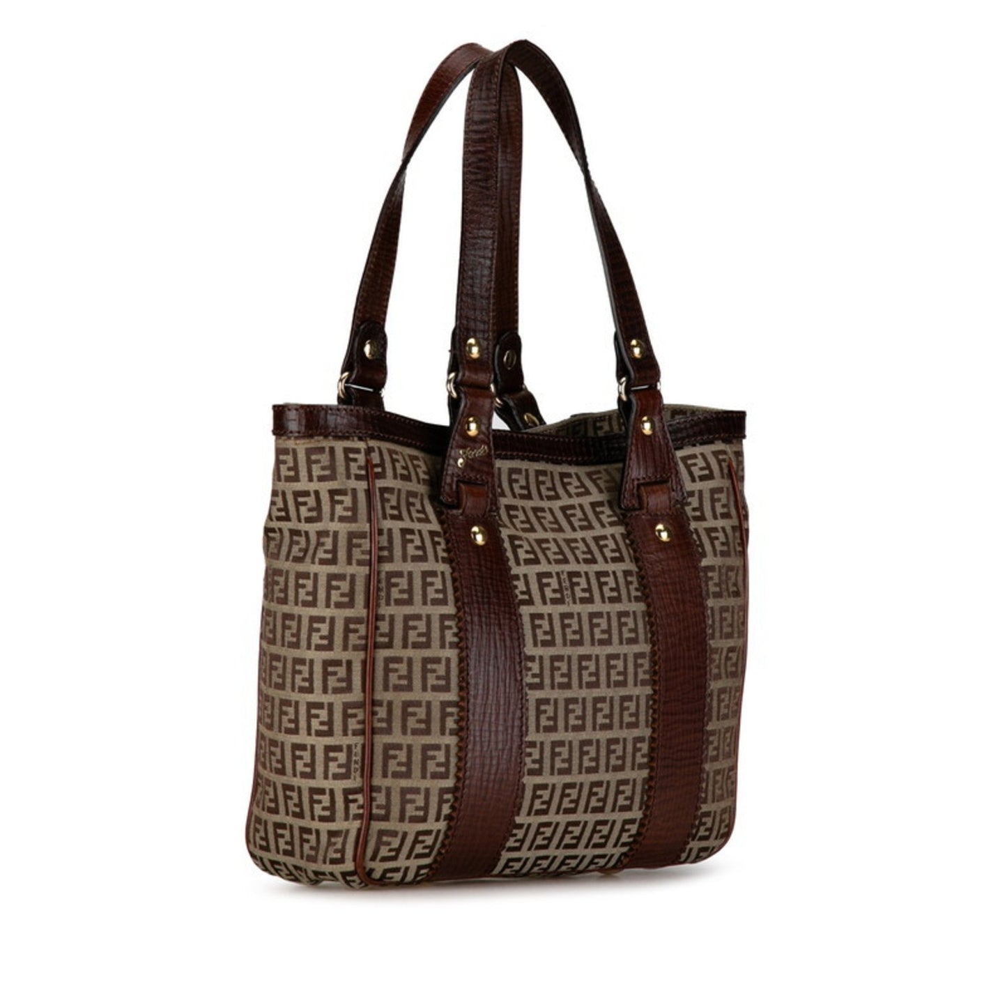 Fendi Zucca, Brown, Canvas, tote