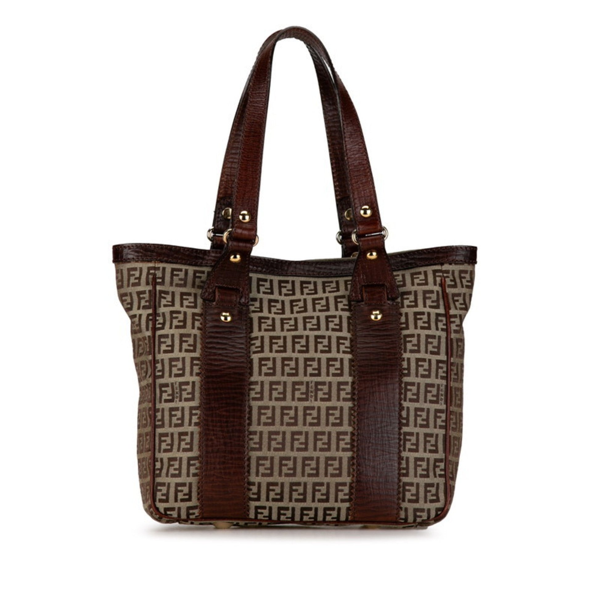 Fendi Zucca, Brown, Canvas, tote