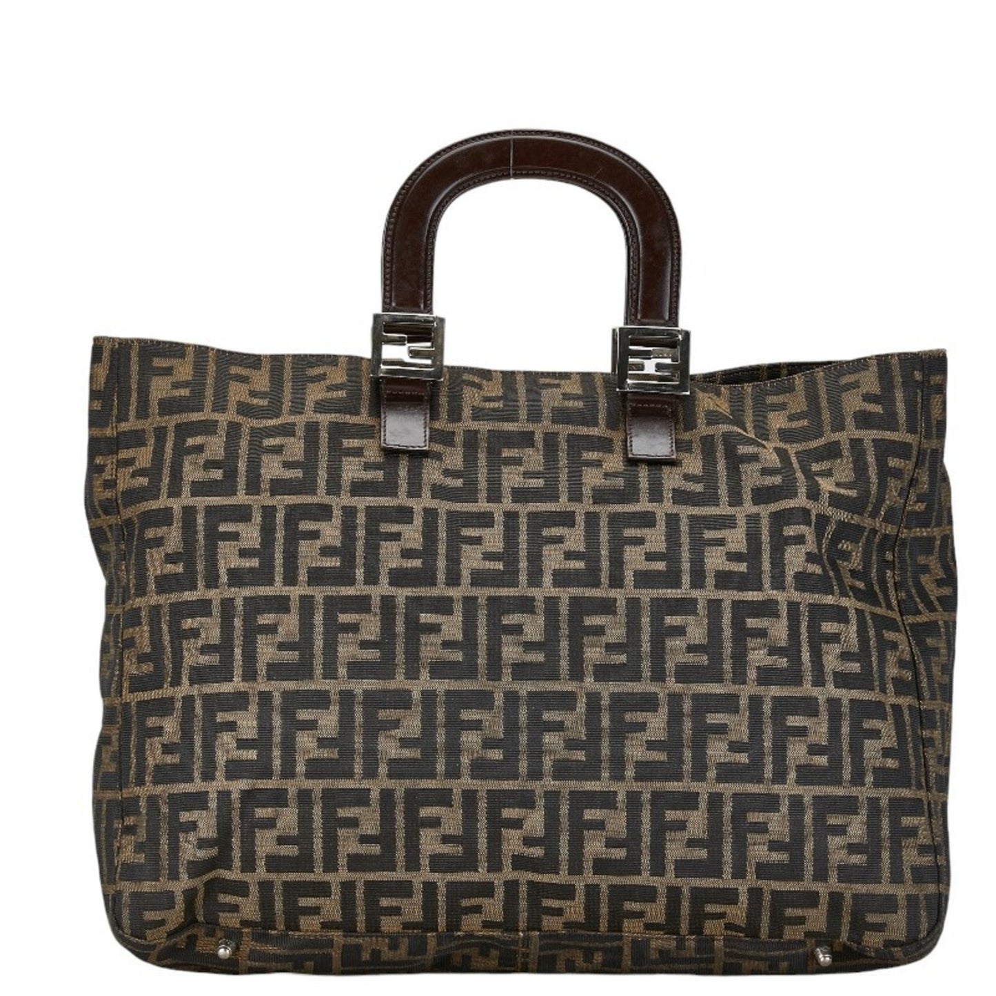 Fendi Zucca, Brown, Canvas, tote