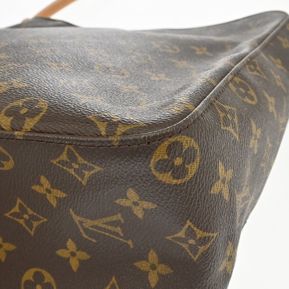 Louis Vuitton Looping Monogram Canvas, Brown, Canvas, Handbag
