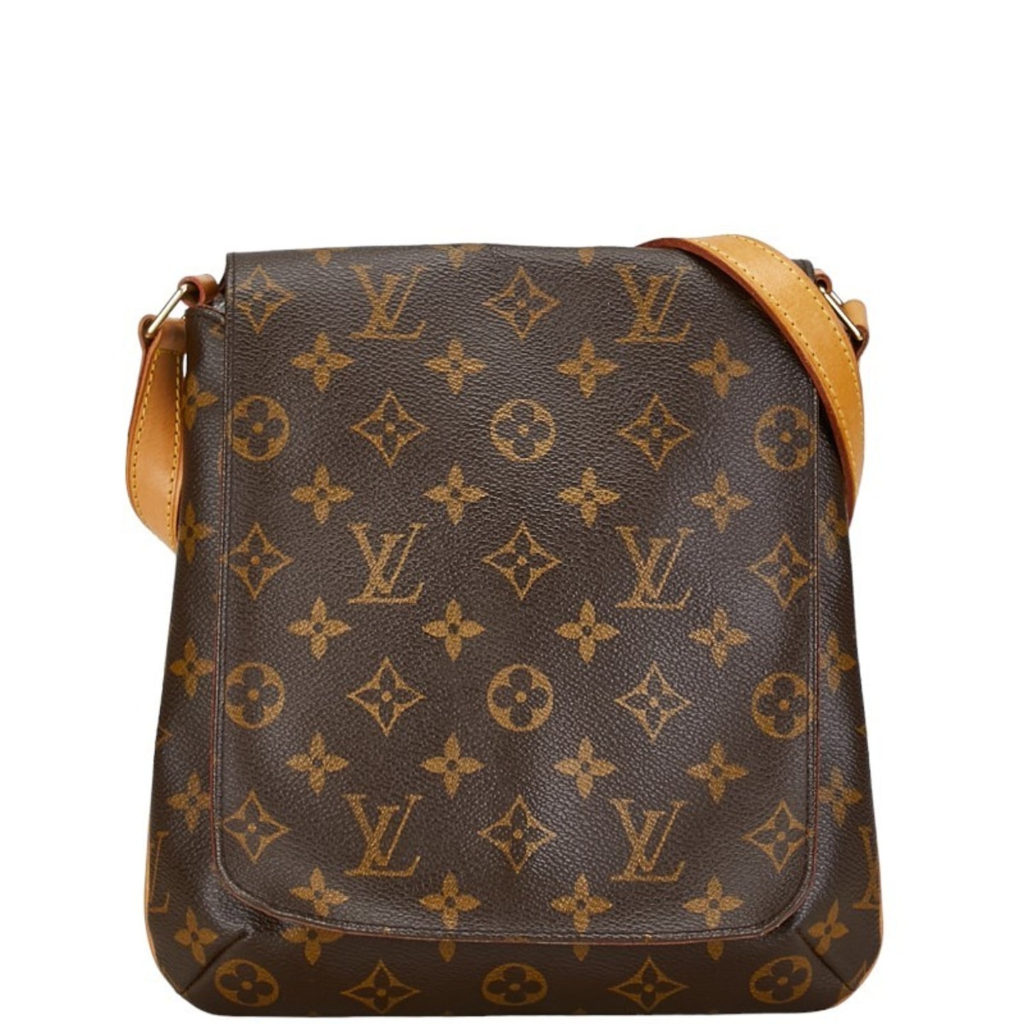 Louis Vuitton Musette Salsa, Brown, Leather, shoulder