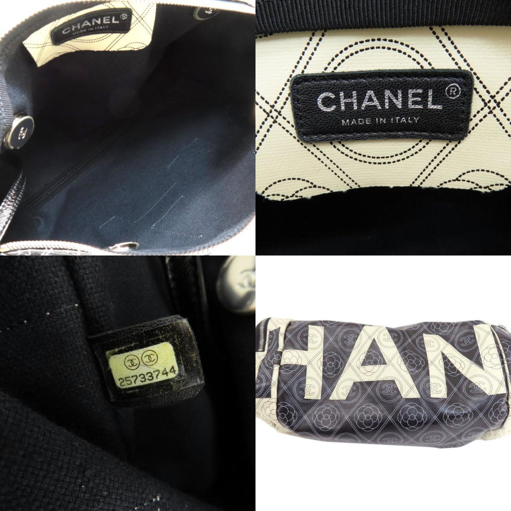 Chanel Coco Mark, Black, Leather, travel