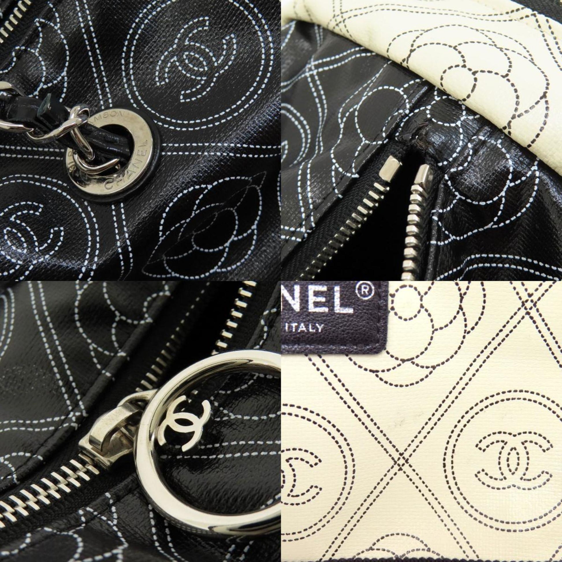 Chanel Coco Mark, Black, Leather, travel