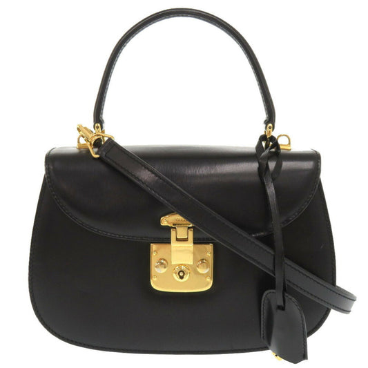 Gucci Lady Lock, Black, Leather, handbag