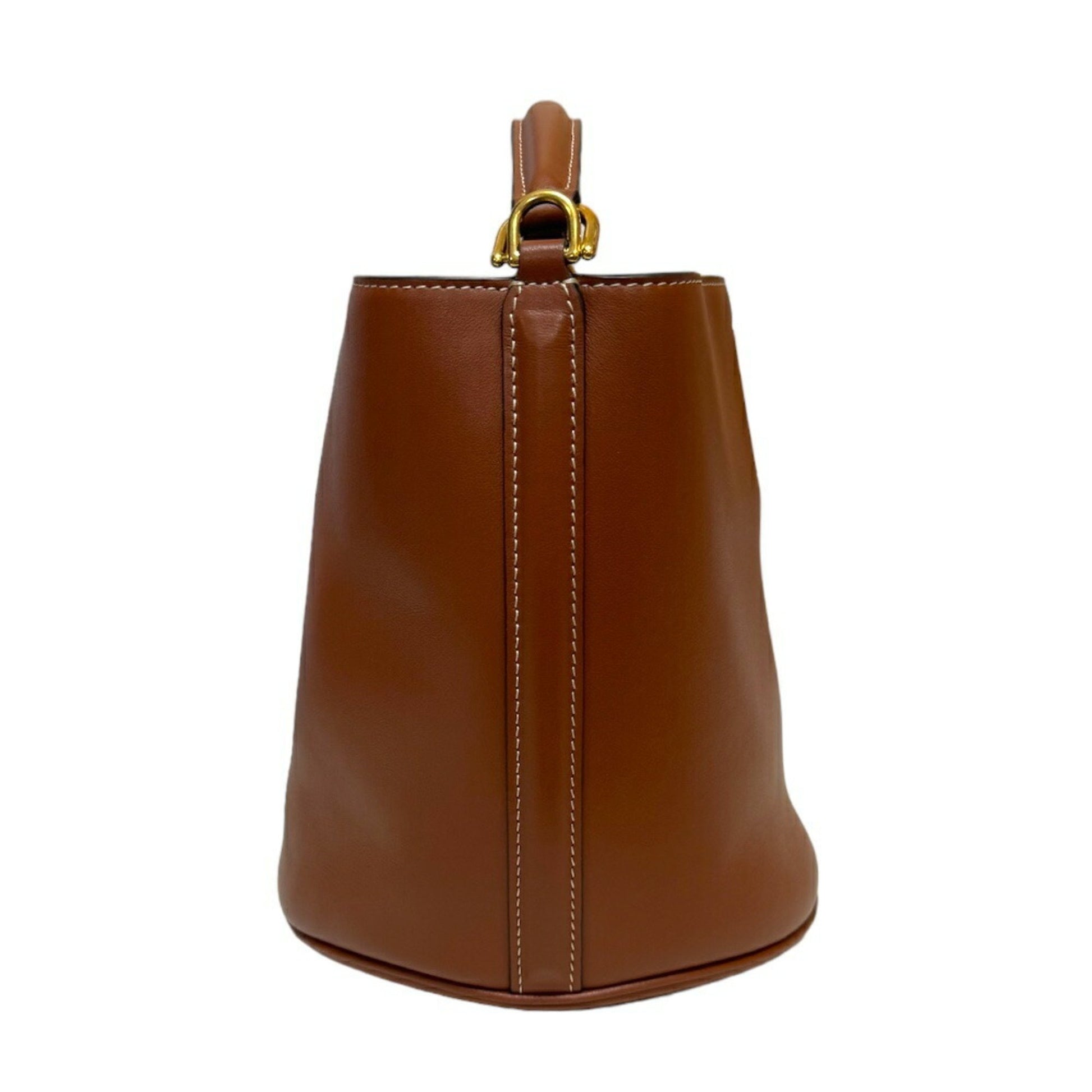 Céline Bucket 16, Brown, Leather, shoulder