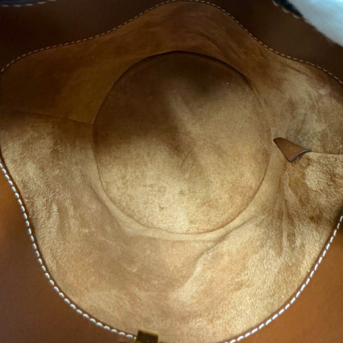 Céline Bucket 16, Brown, Leather, shoulder