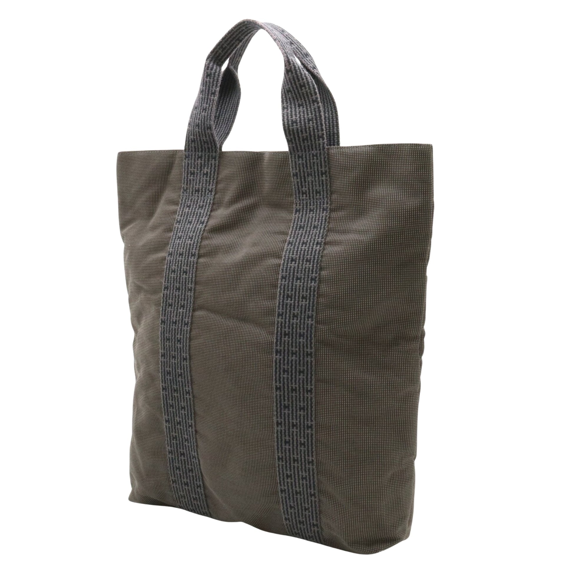 Hermès Herline, Grey, Canvas, tote