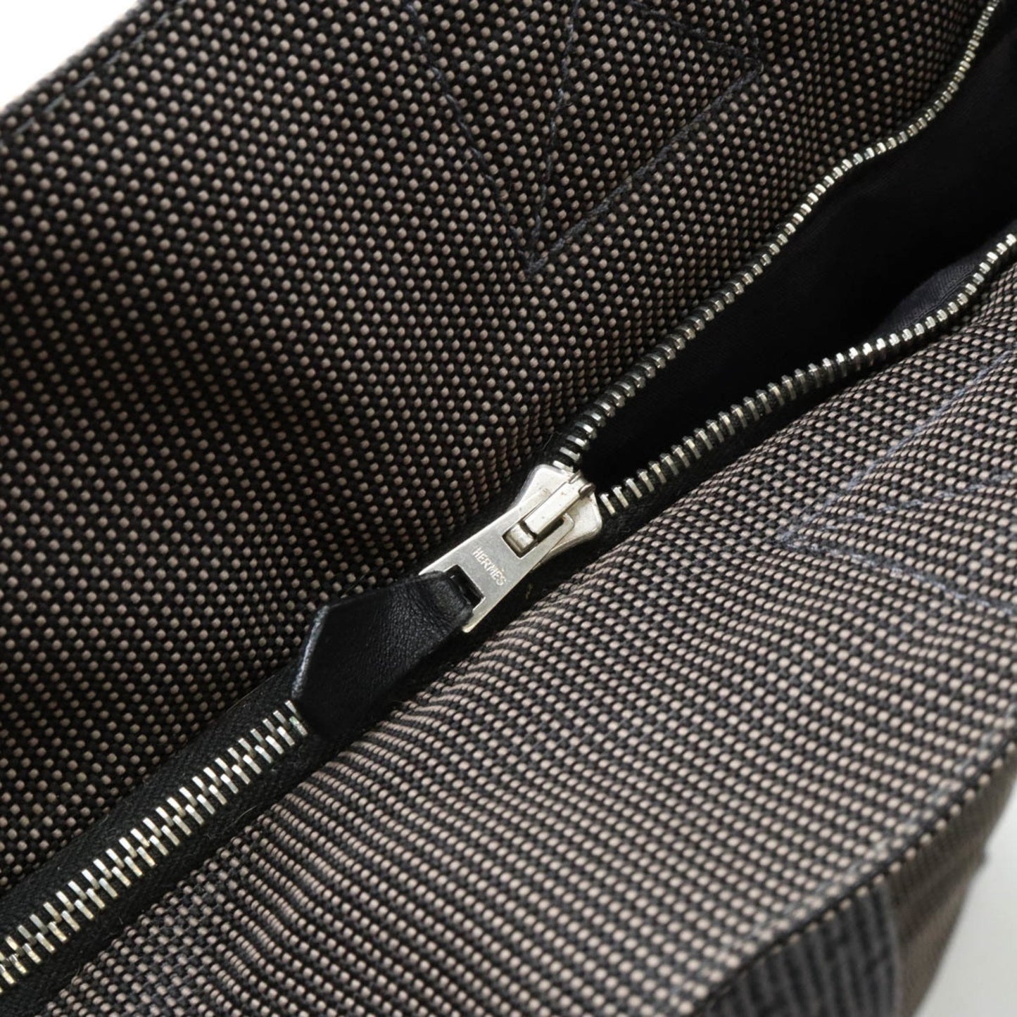 Hermès Herline, Grey, Canvas, tote