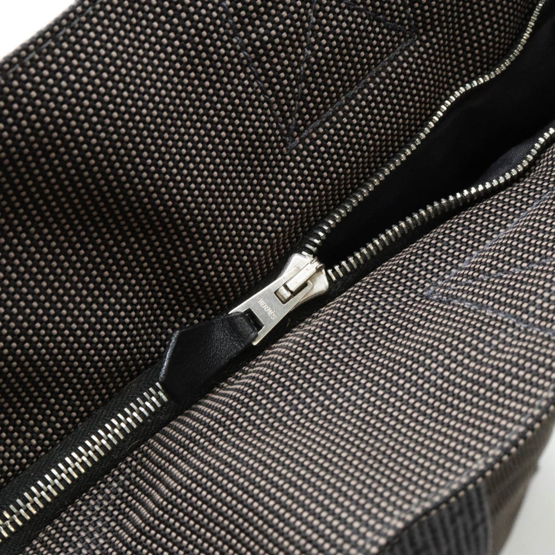 Hermès Herline, Grey, Canvas, tote