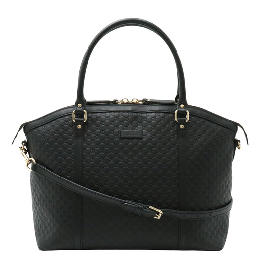 Gucci Micro guccissima, Black, Leather, tote