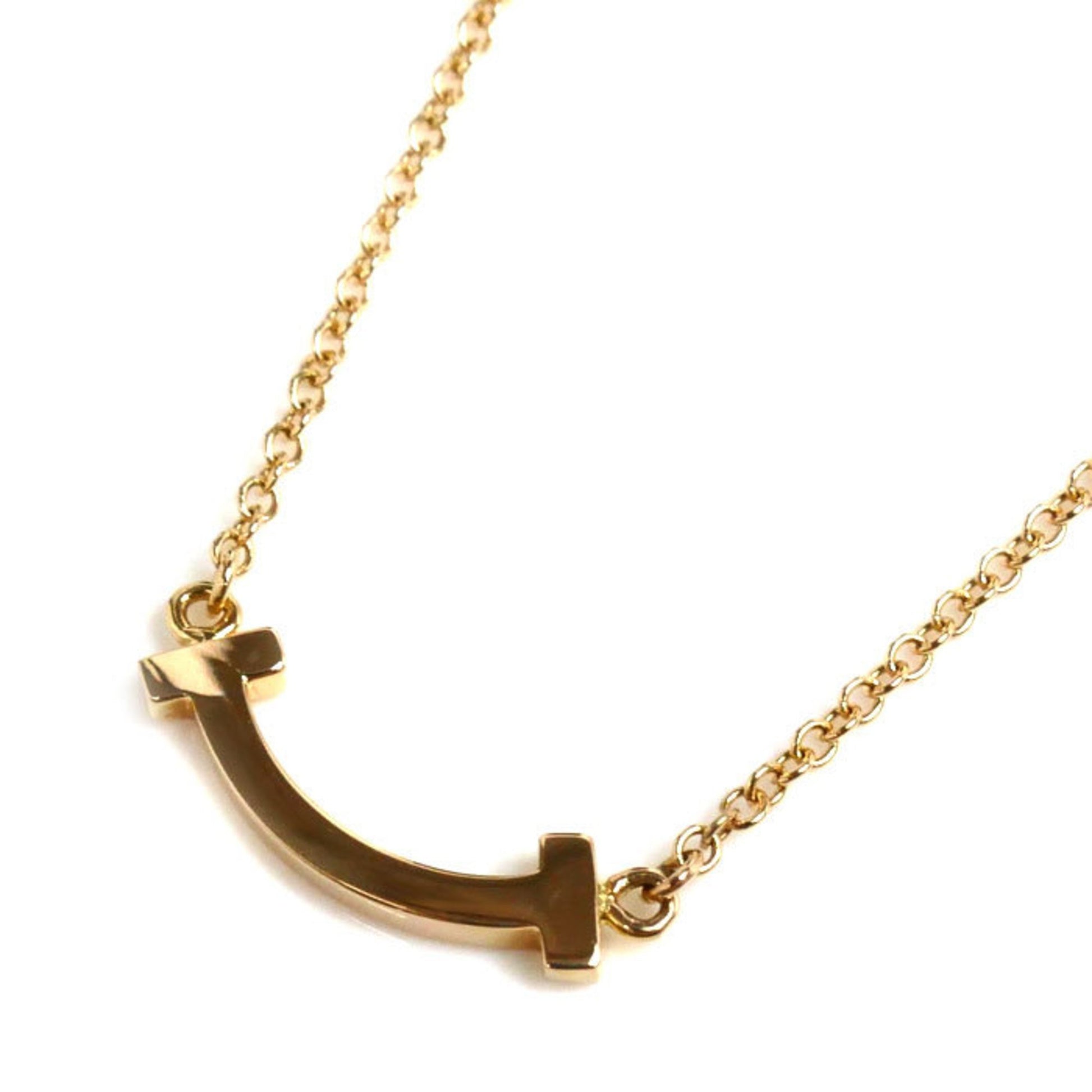 Tiffany & Co T Smile, Gold, Rose Gold, necklace