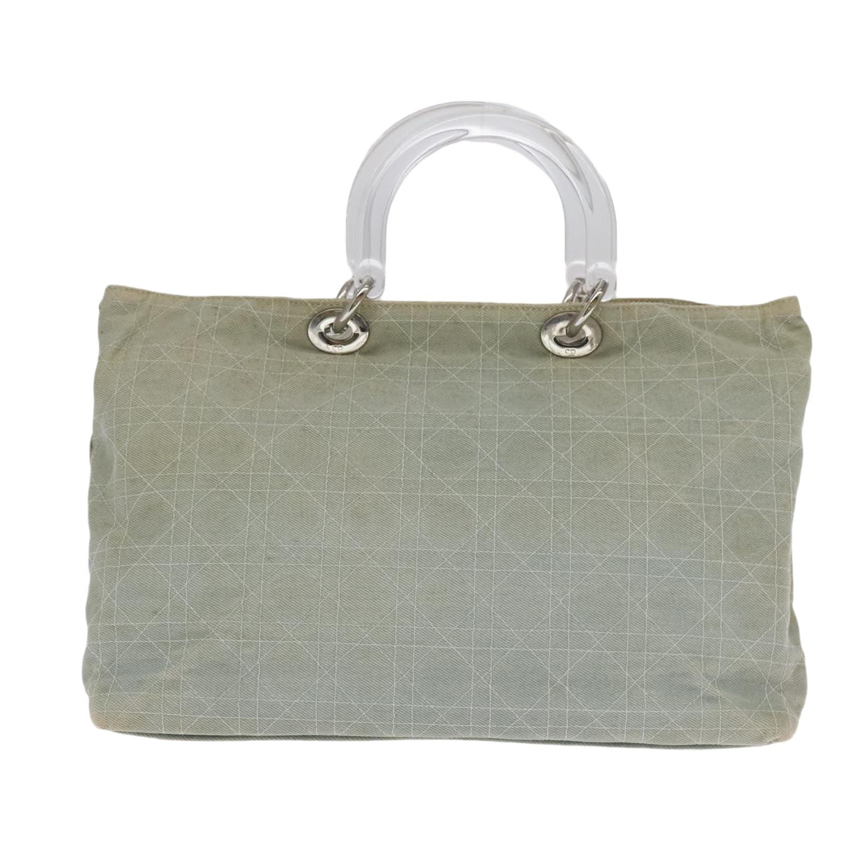 Dior Cannage Lady, Blue, Canvas, handbag