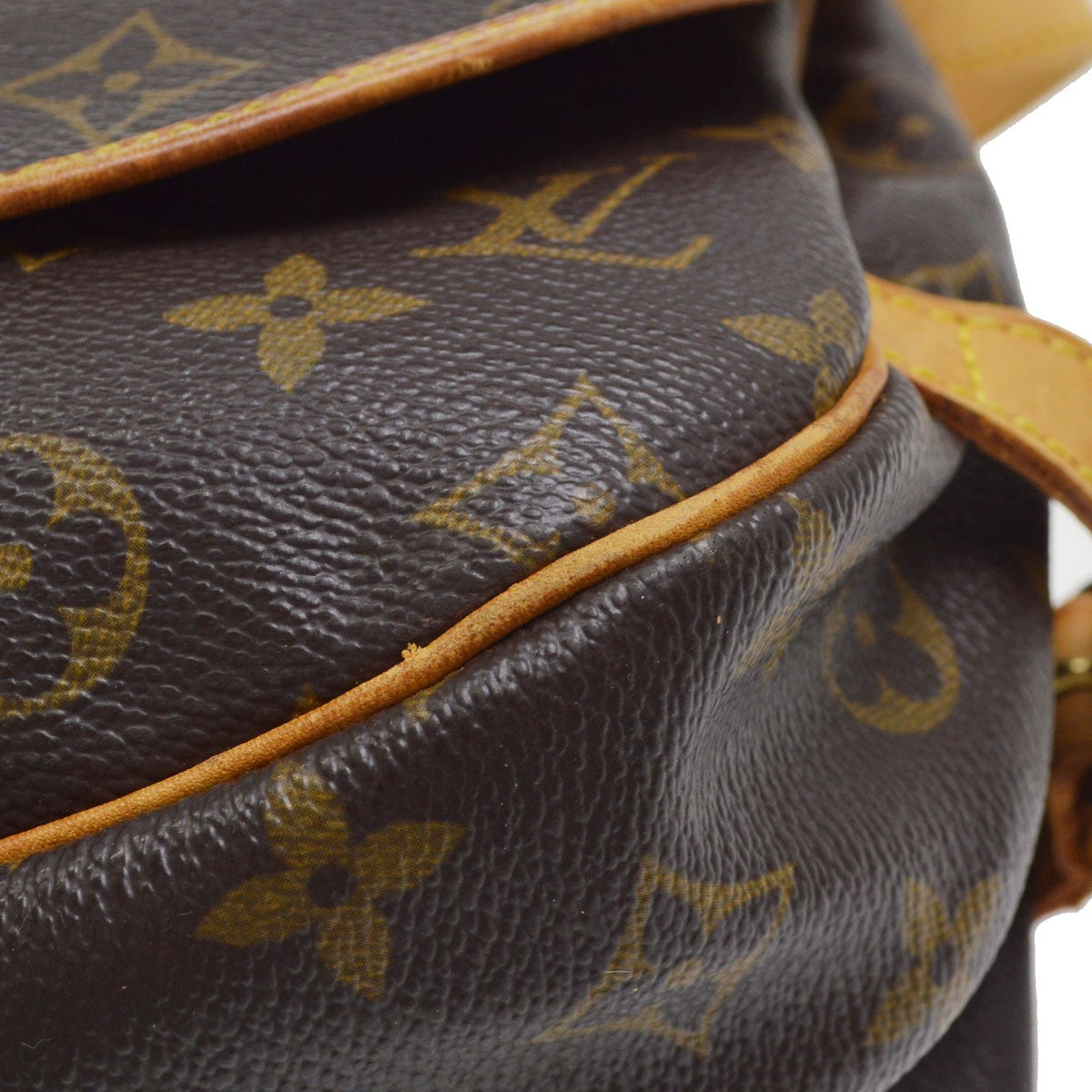 Louis Vuitton Saumur Monogram Canvas, Brown, Canvas, Handbag
