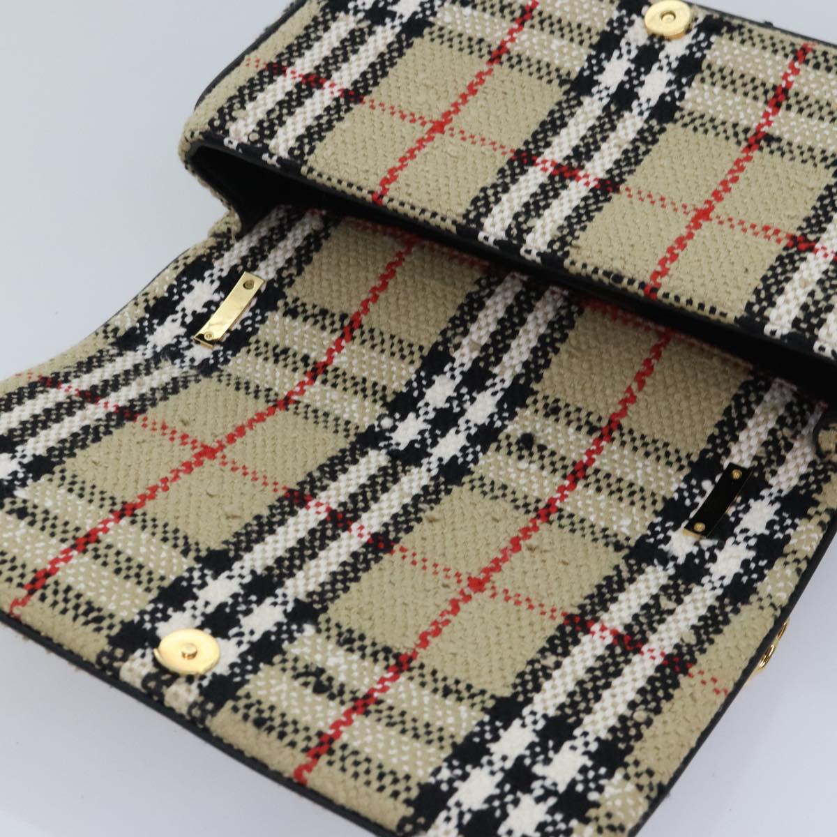 Burberry Nova Check, Gold, Canvas, shoulder