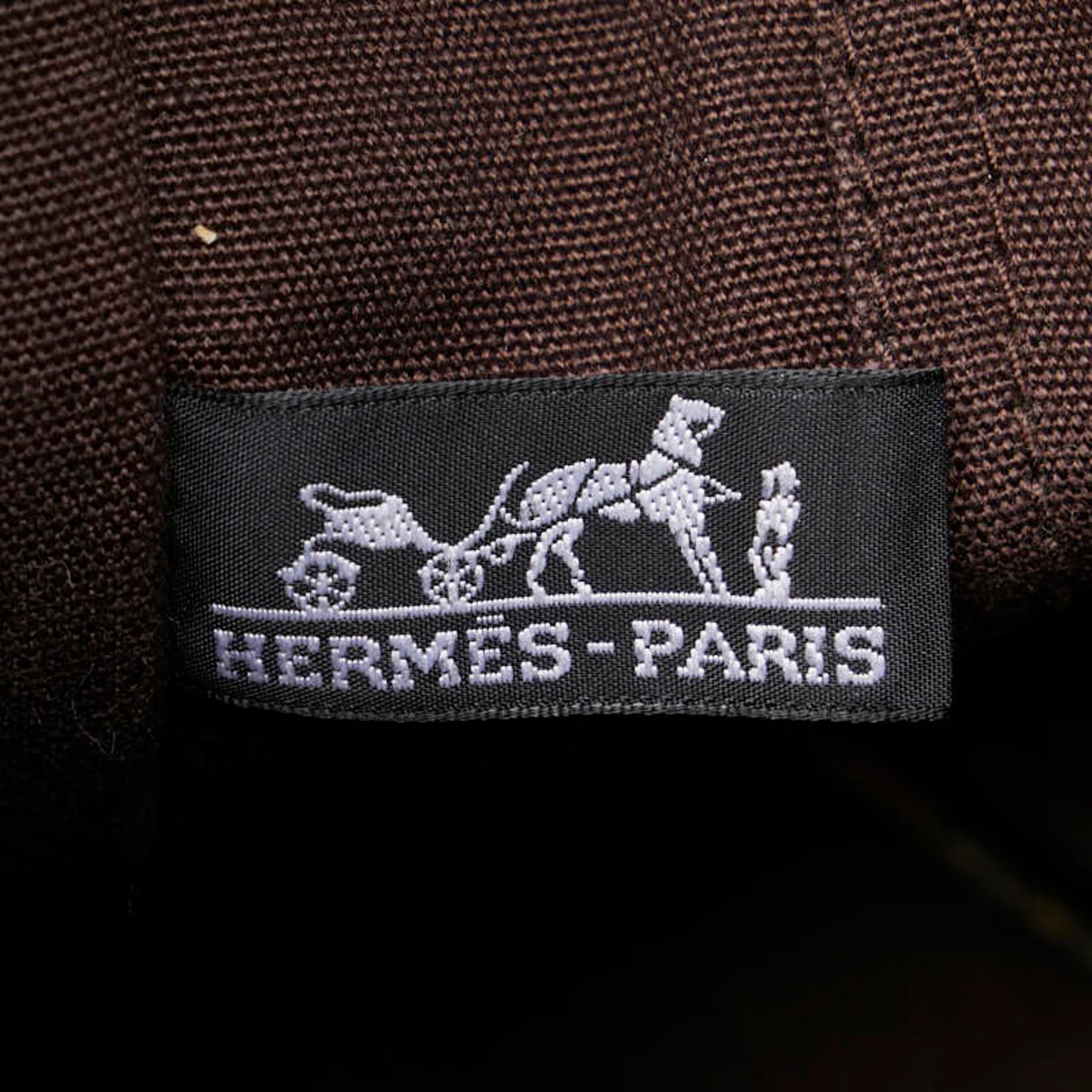 Hermès Fourre tout, Brown, Canvas, handbag