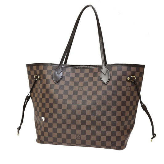 Louis Vuitton Neverfull MM, Brown, Canvas, tote