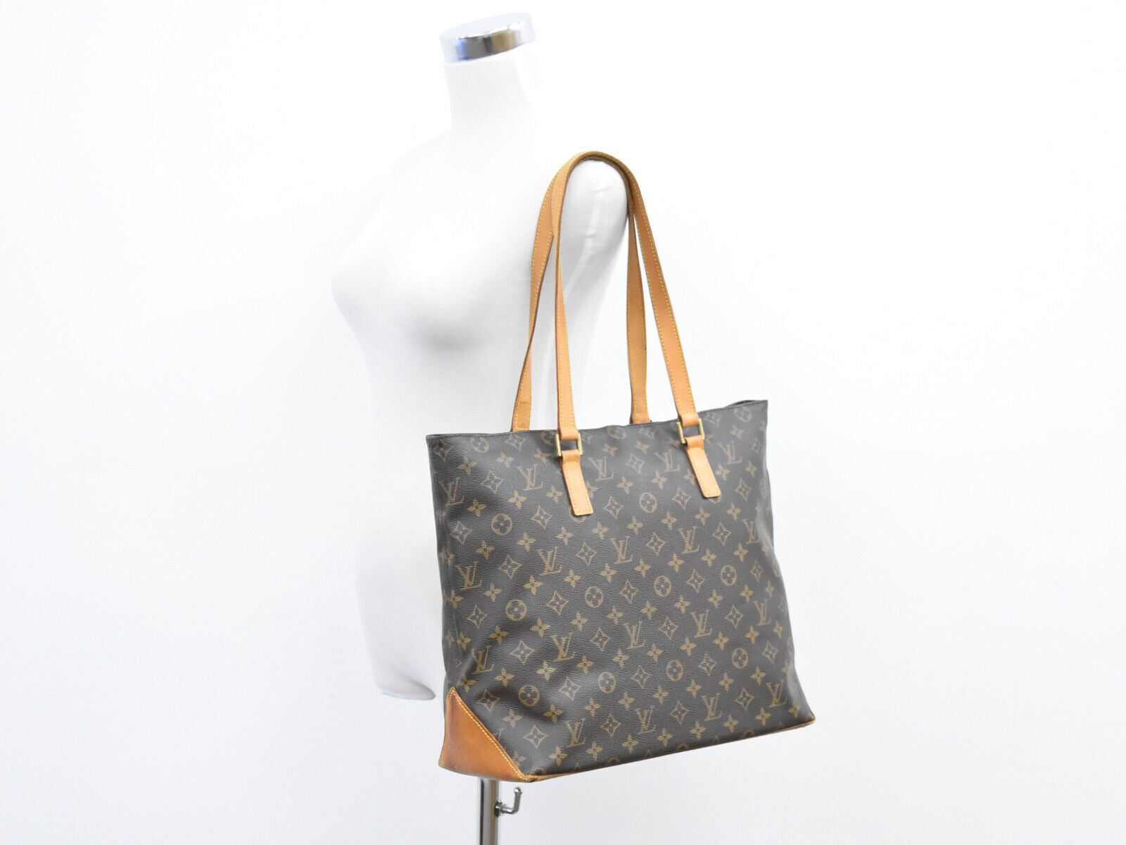 Louis Vuitton Mezzo, Brown, Canvas, tote