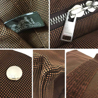 Hermès Herline, Brown, Canvas, tote