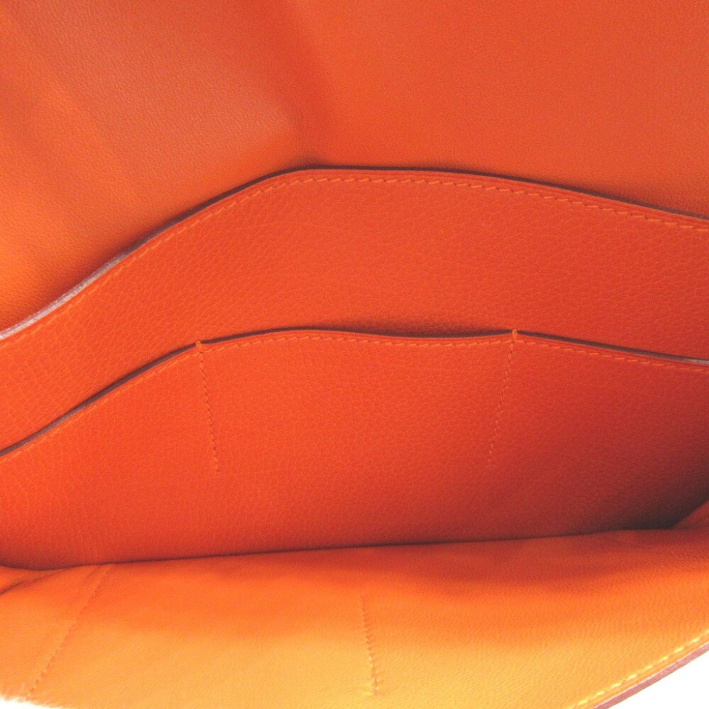 Hermès dOGON gm, Orange, Leather, wallet