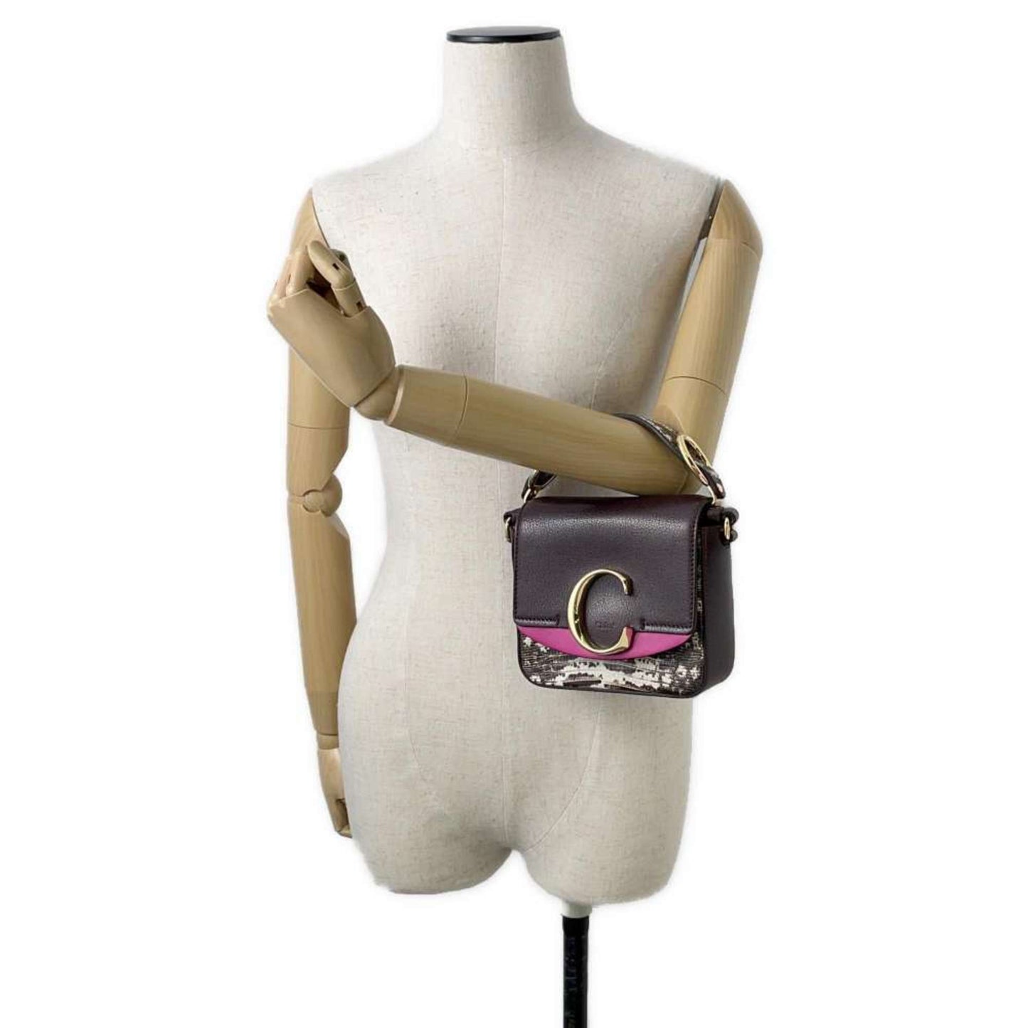 Chloé C, Purple, Leather, shoulder