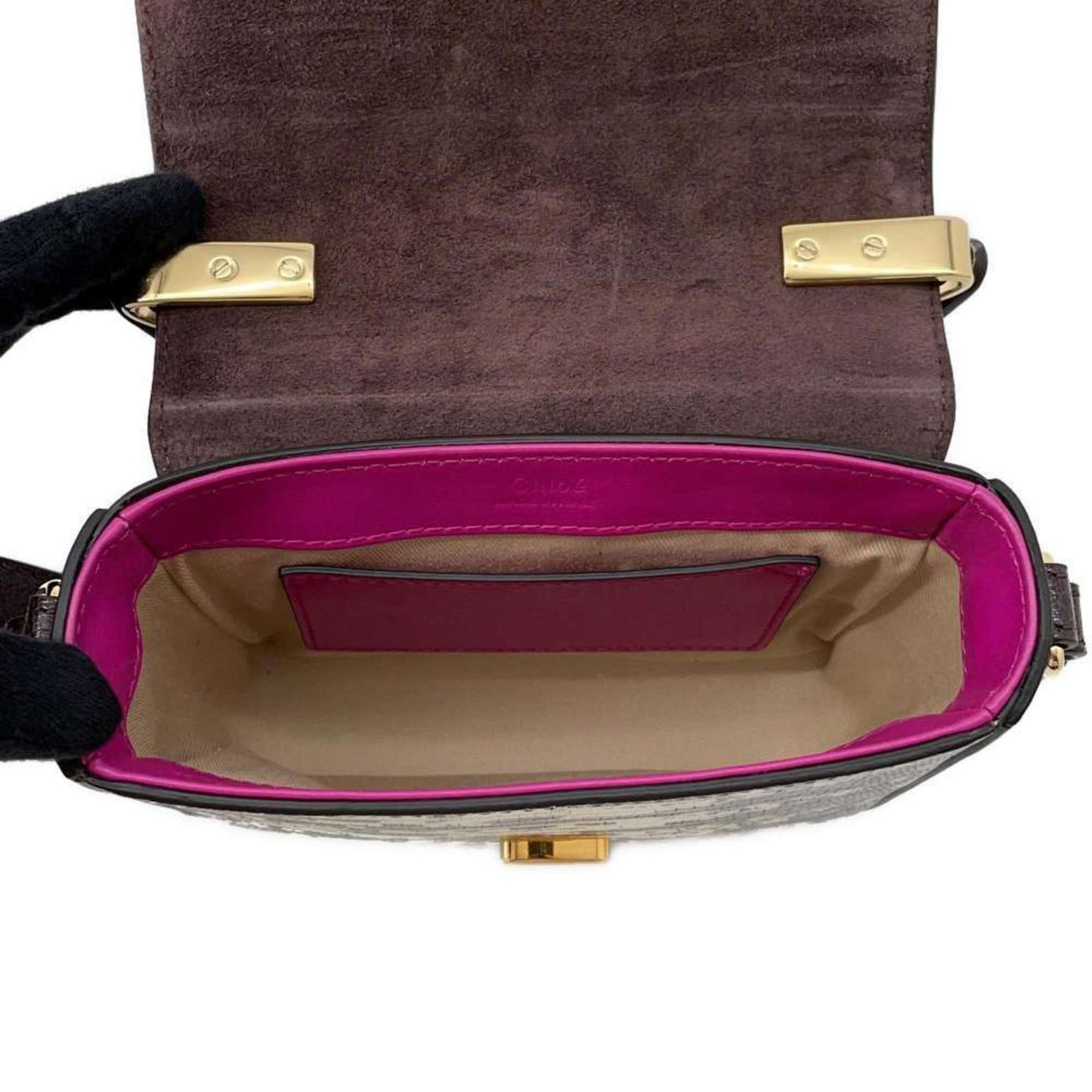 Chloé C, Purple, Leather, shoulder