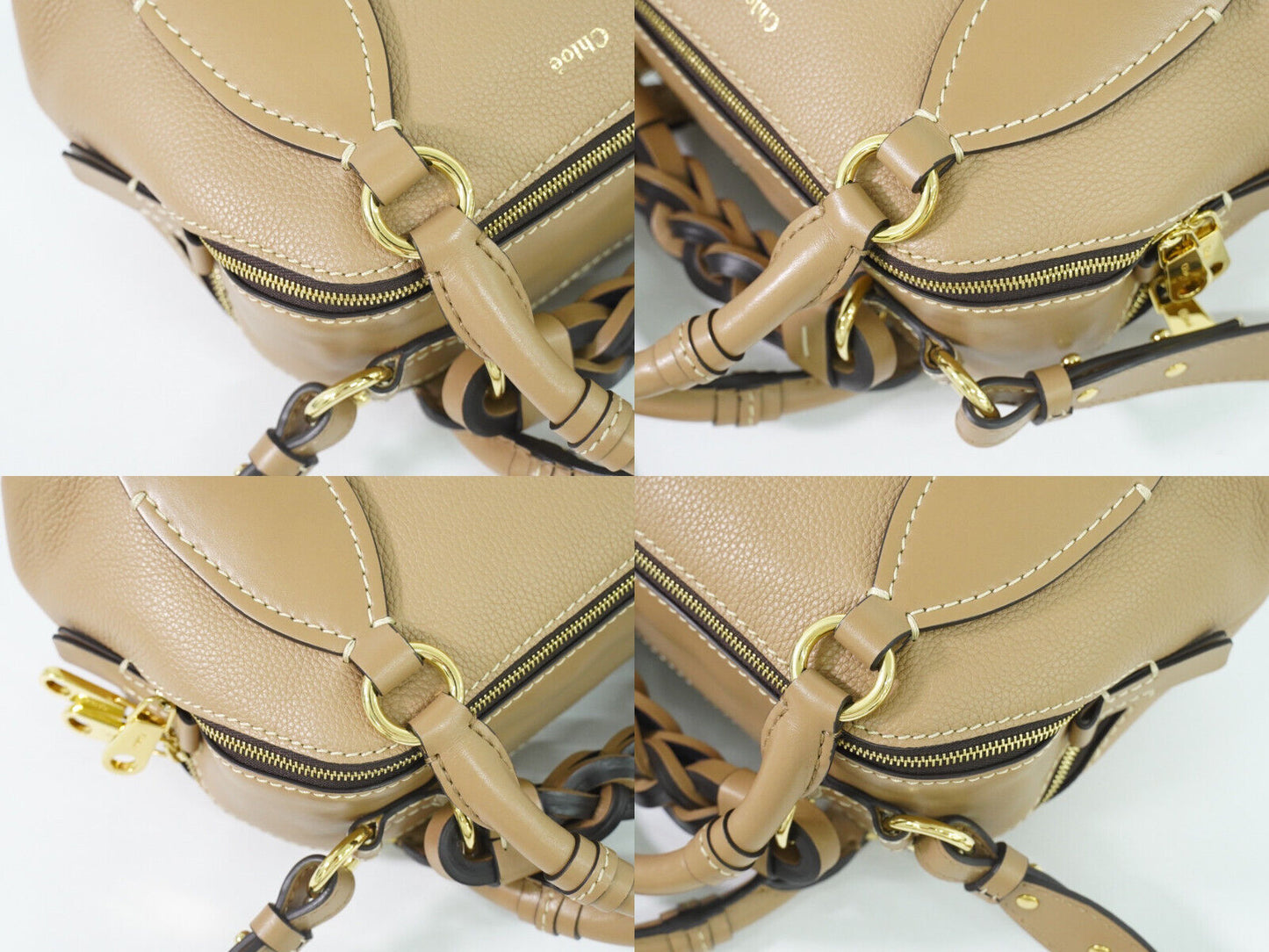 Chloé Daria, Beige, Leather, handbag