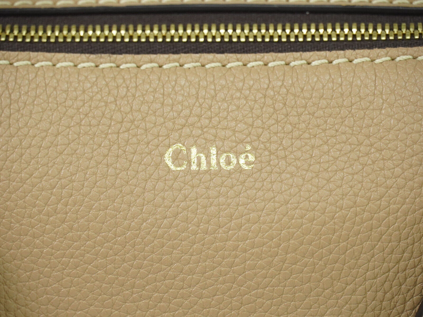 Chloé Daria, Beige, Leather, handbag