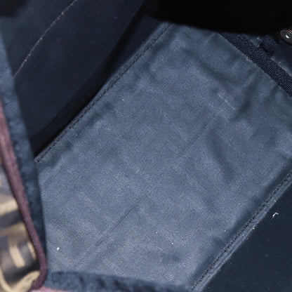 Fendi Vintage Zucca Handbag Zucca, BLACK, CANVAS, Handbag