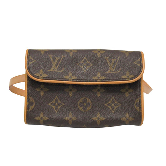 Louis Vuitton Pochette florentine, Brown, Canvas, clutch