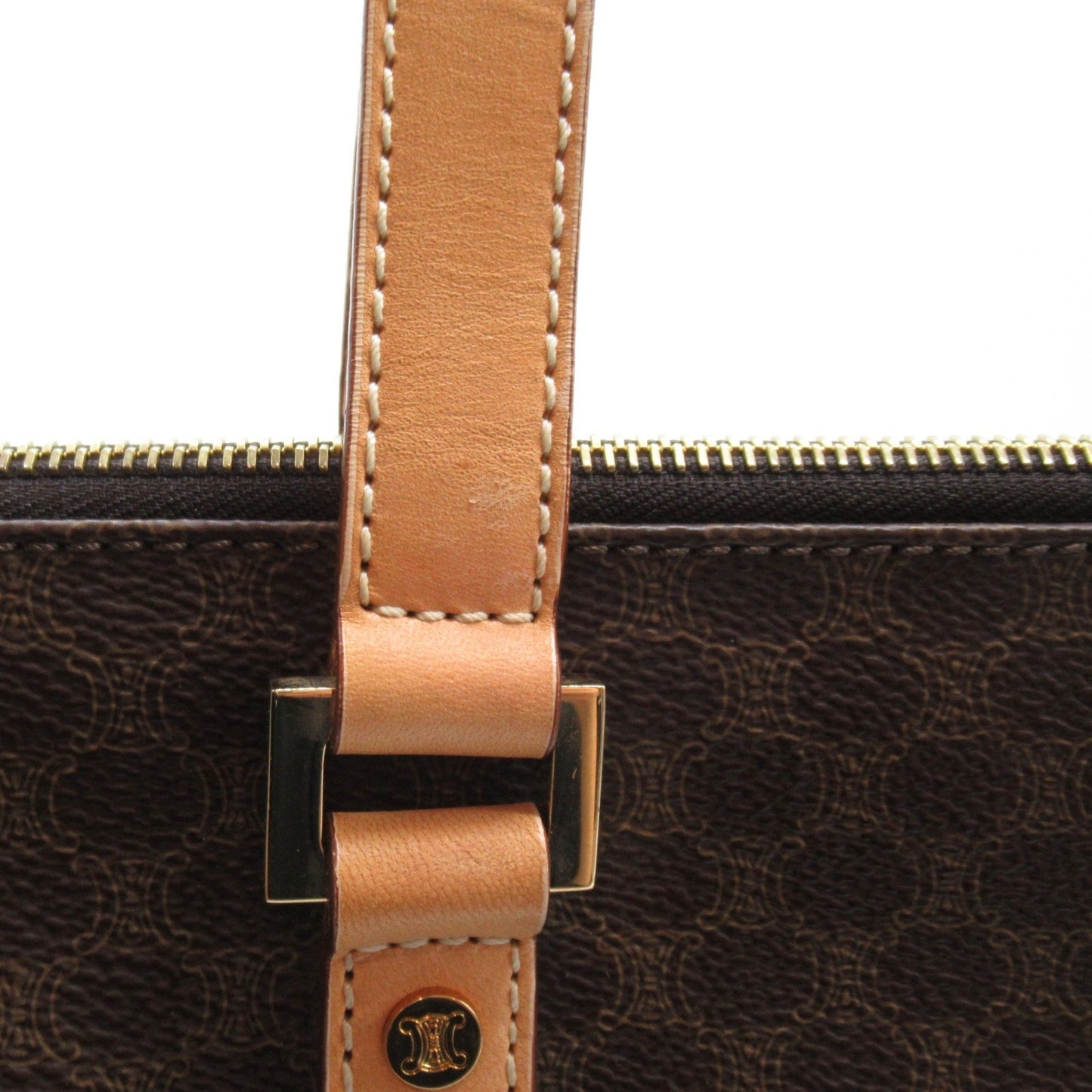 Céline Macadam, Brown, Canvas, shoulder