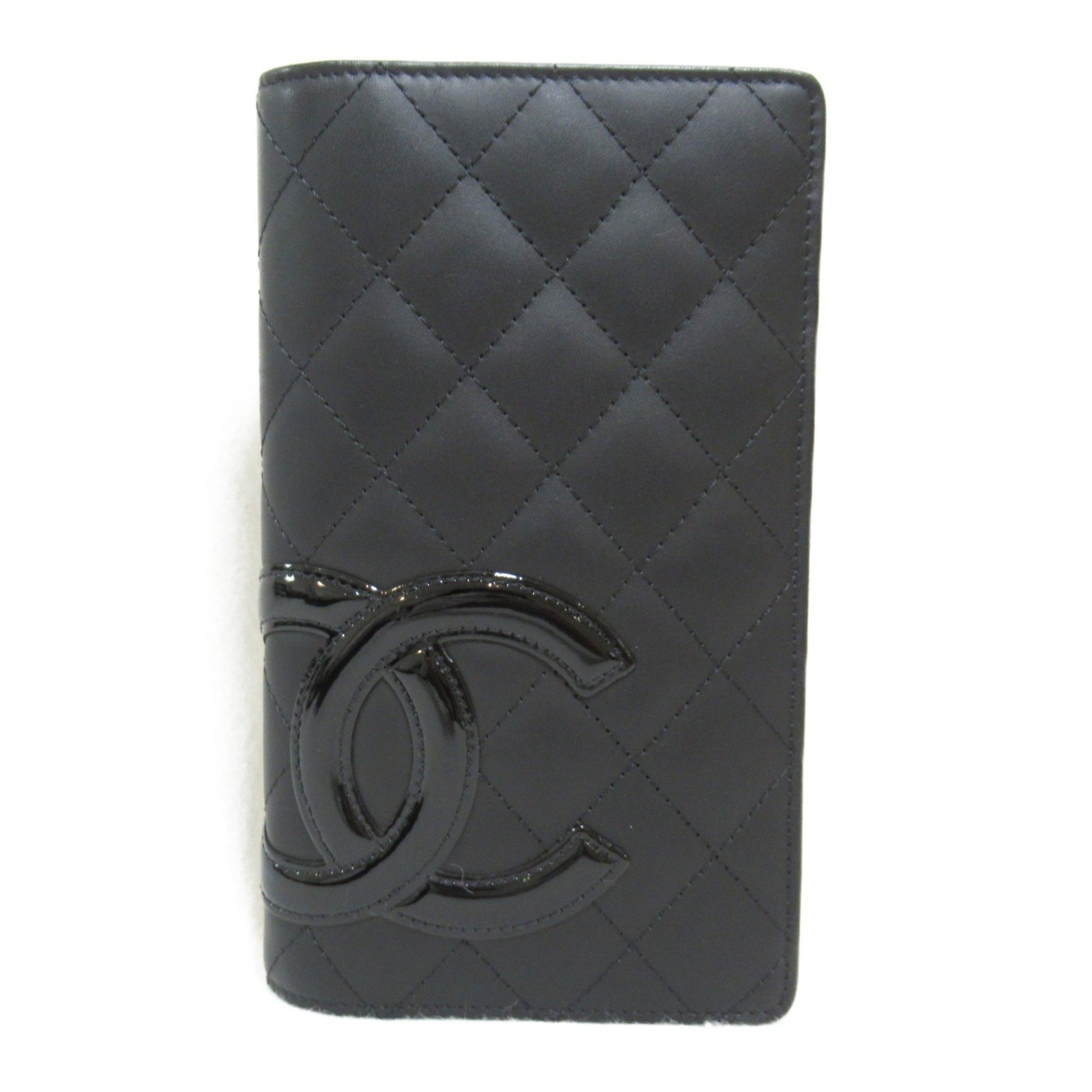 Chanel Cambon line, Black, Leather, wallet