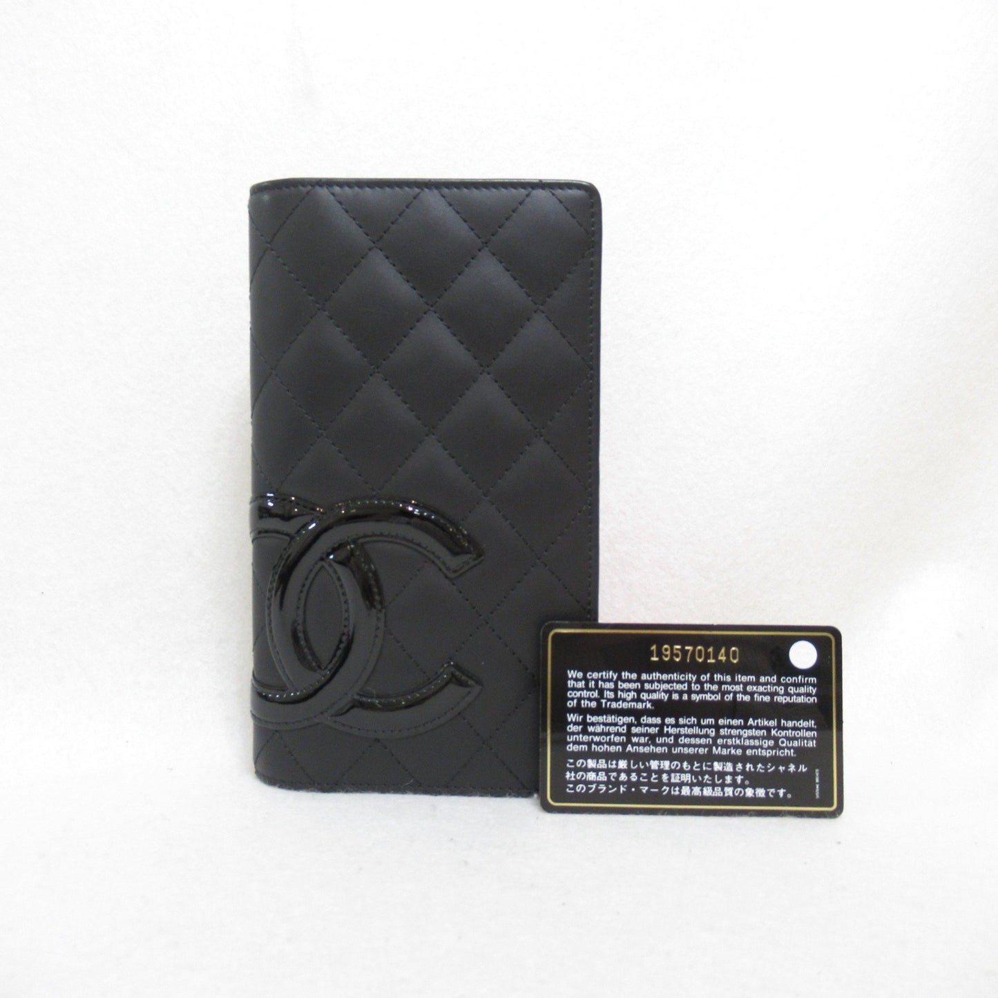 Chanel Cambon line, Black, Leather, wallet