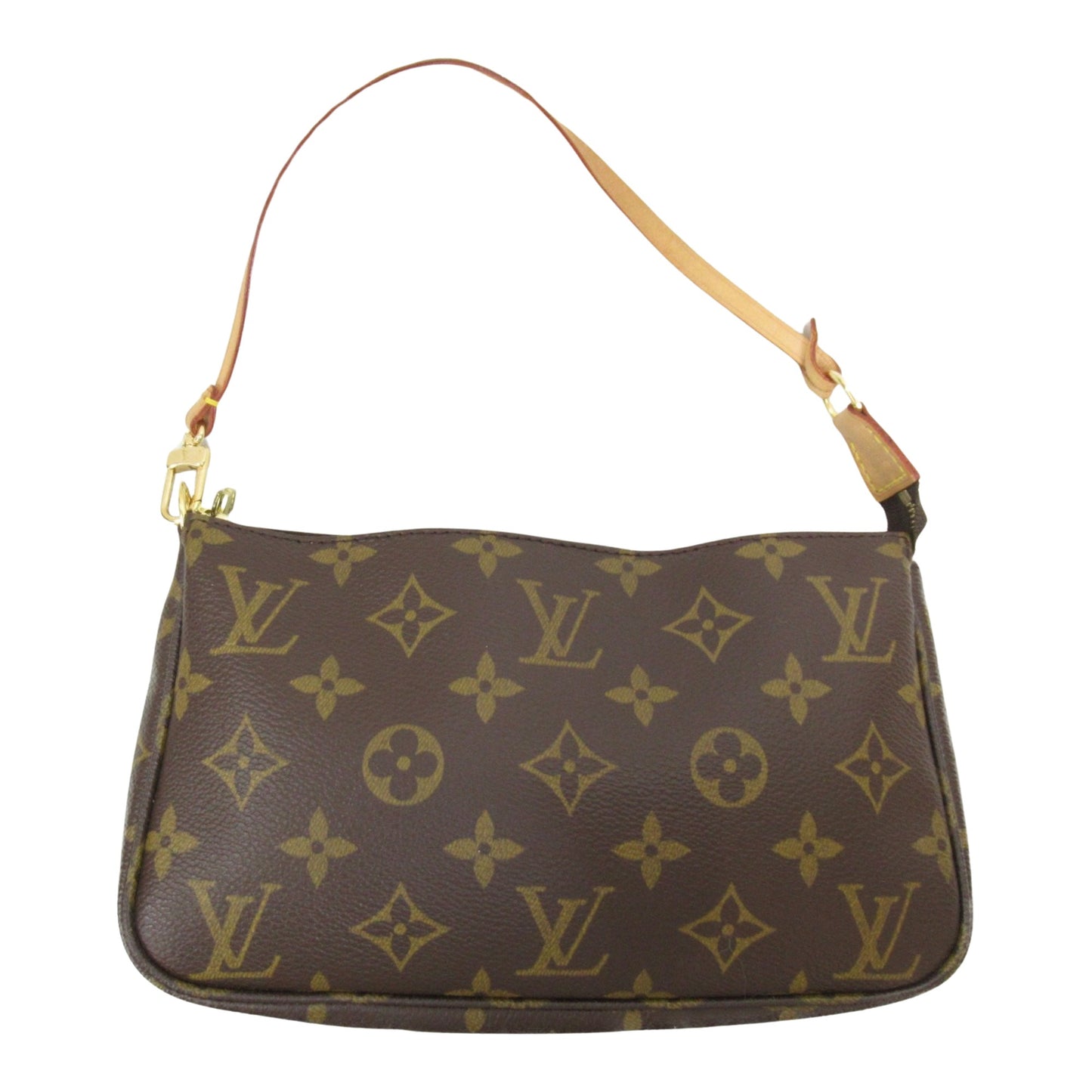 Louis Vuitton Pochette Accessoire, Brown, Canvas, clutch