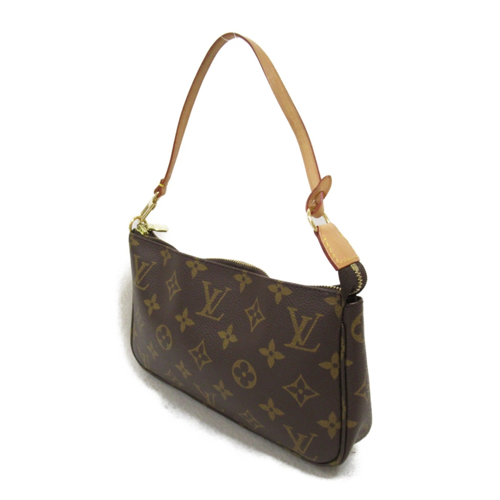 Louis Vuitton Pochette Accessoire, Brown, Canvas, clutch