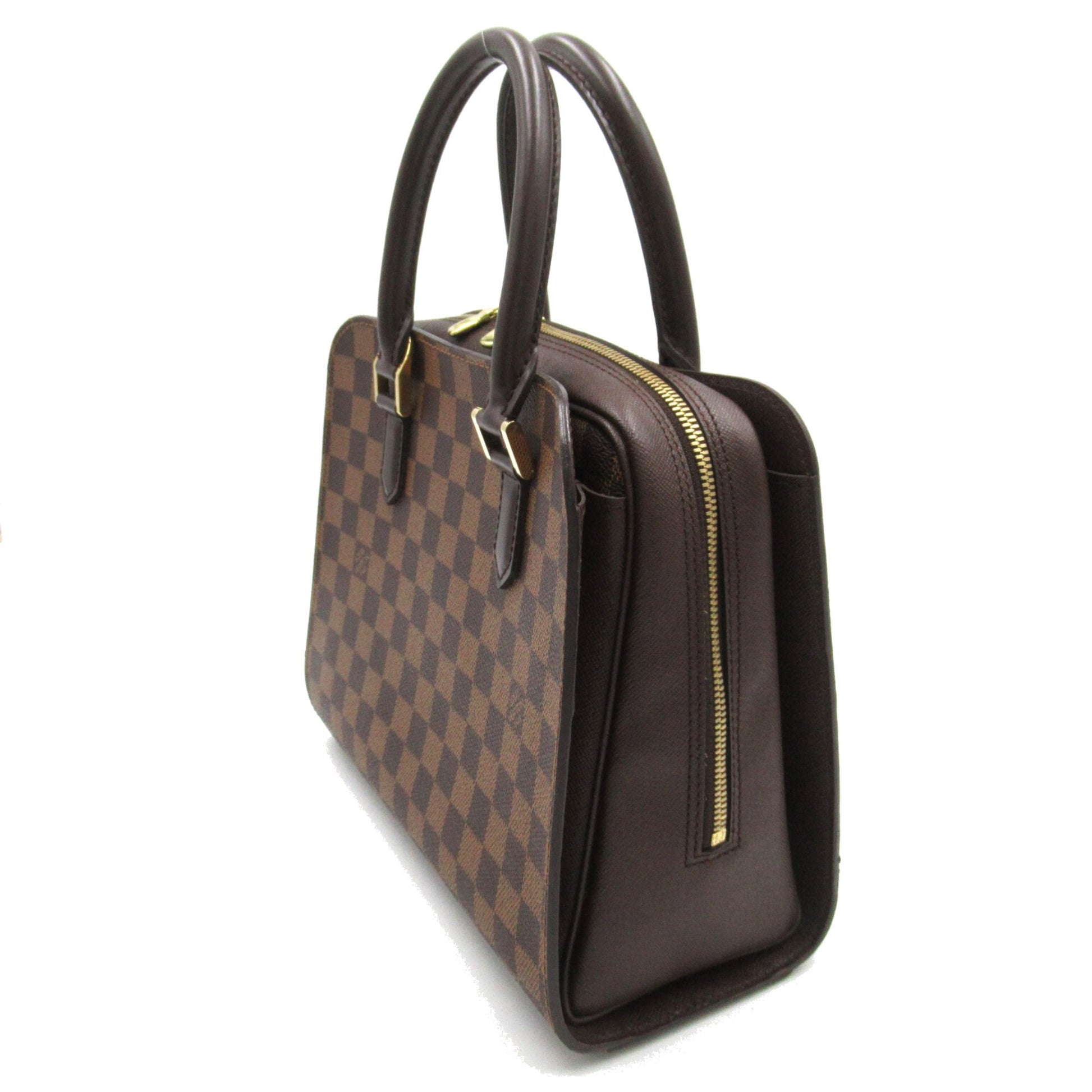 Louis Vuitton Triana, Brown, Canvas, handbag