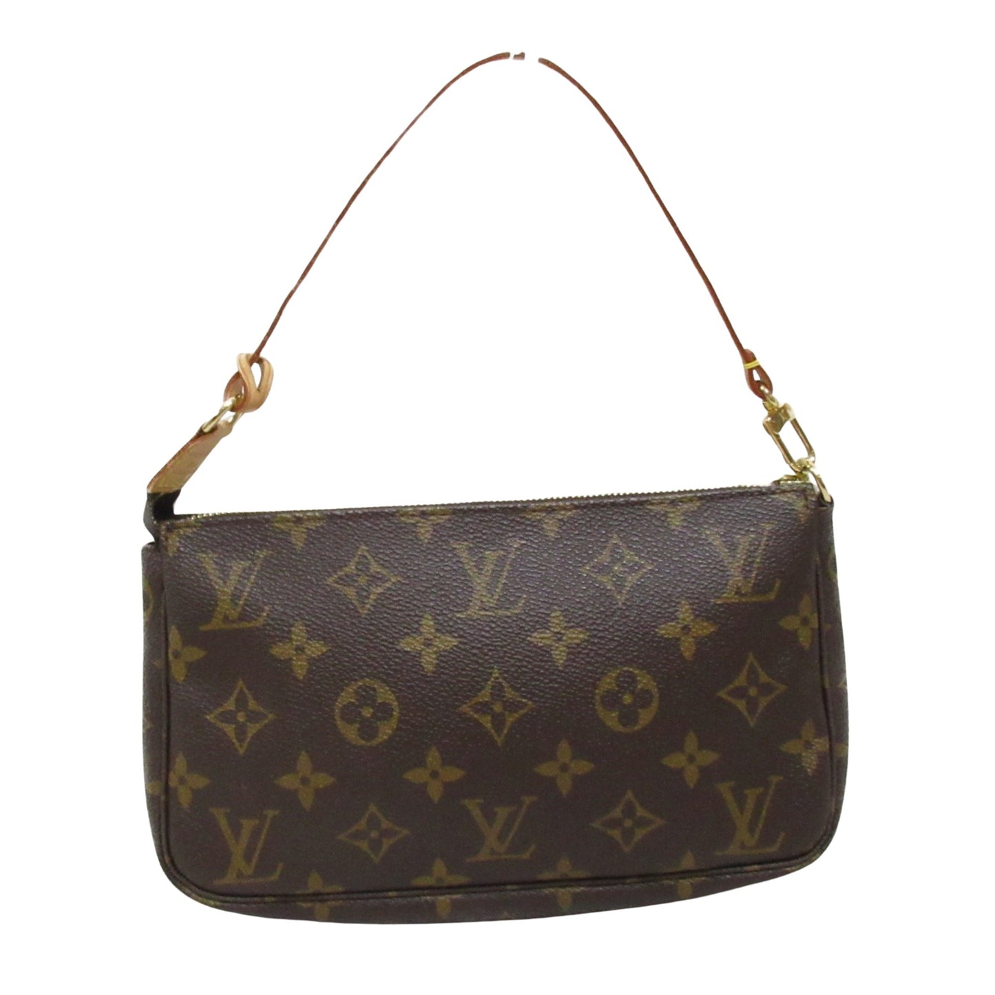 Louis Vuitton Pochette Accessoire, Brown, Canvas, clutch