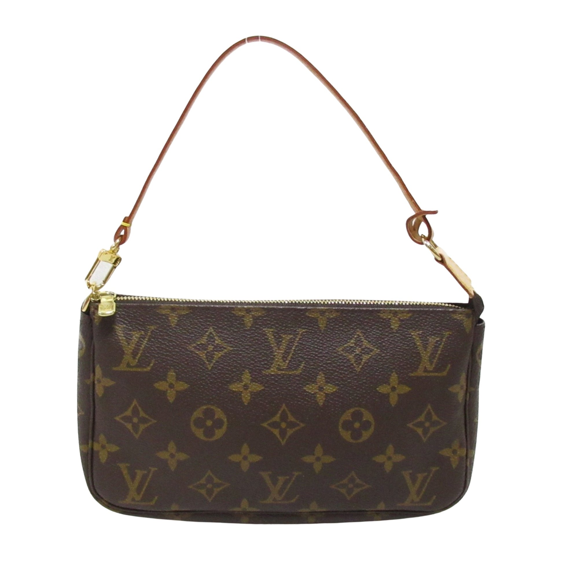 Louis Vuitton Pochette Accessoire, Brown, Canvas, clutch