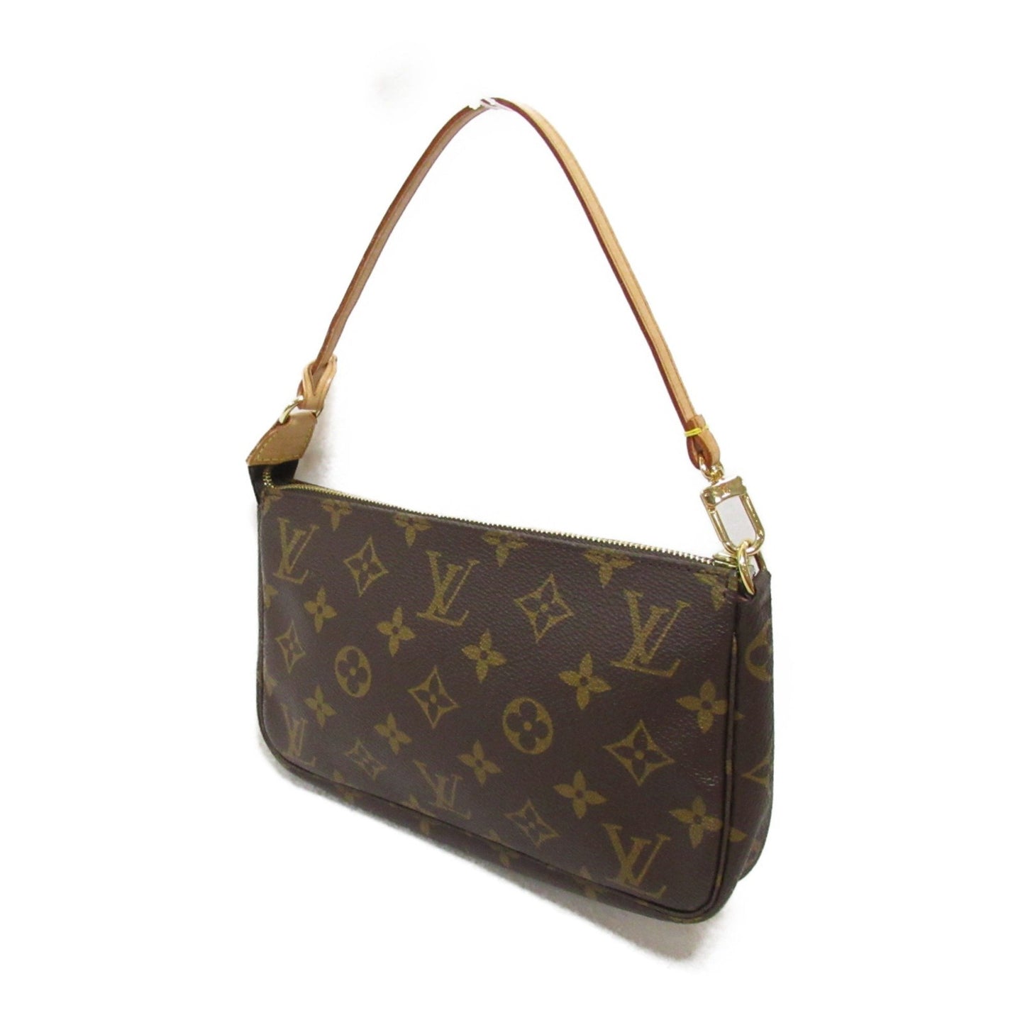 Louis Vuitton Pochette Accessoire, Brown, Canvas, clutch