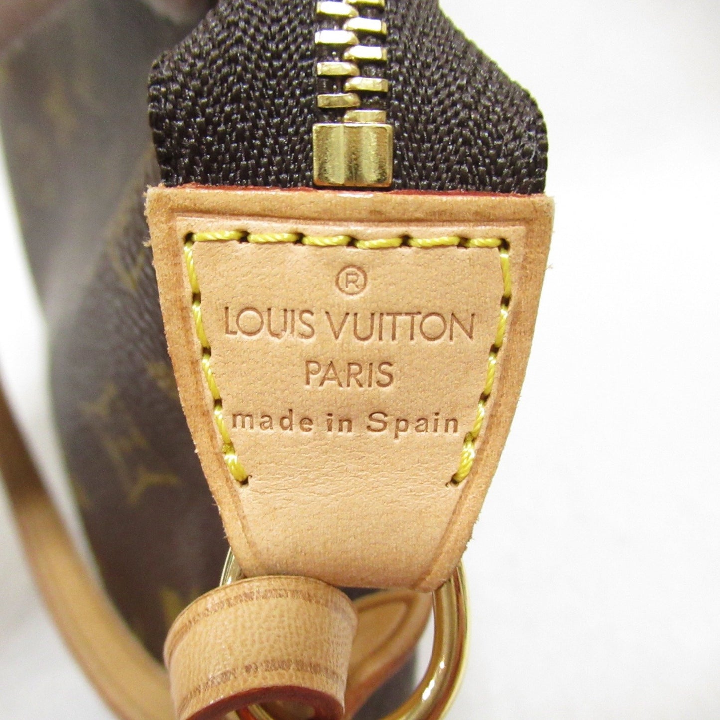 Louis Vuitton Pochette Accessoire, Brown, Canvas, clutch