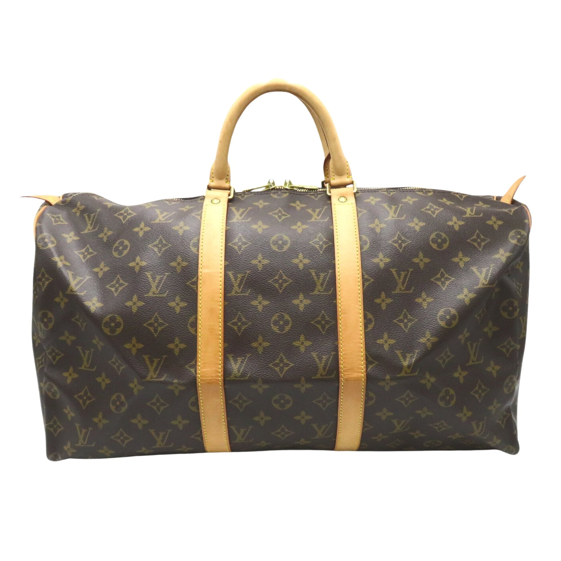 Louis Vuitton Keepall 50, Brown, Canvas, travel