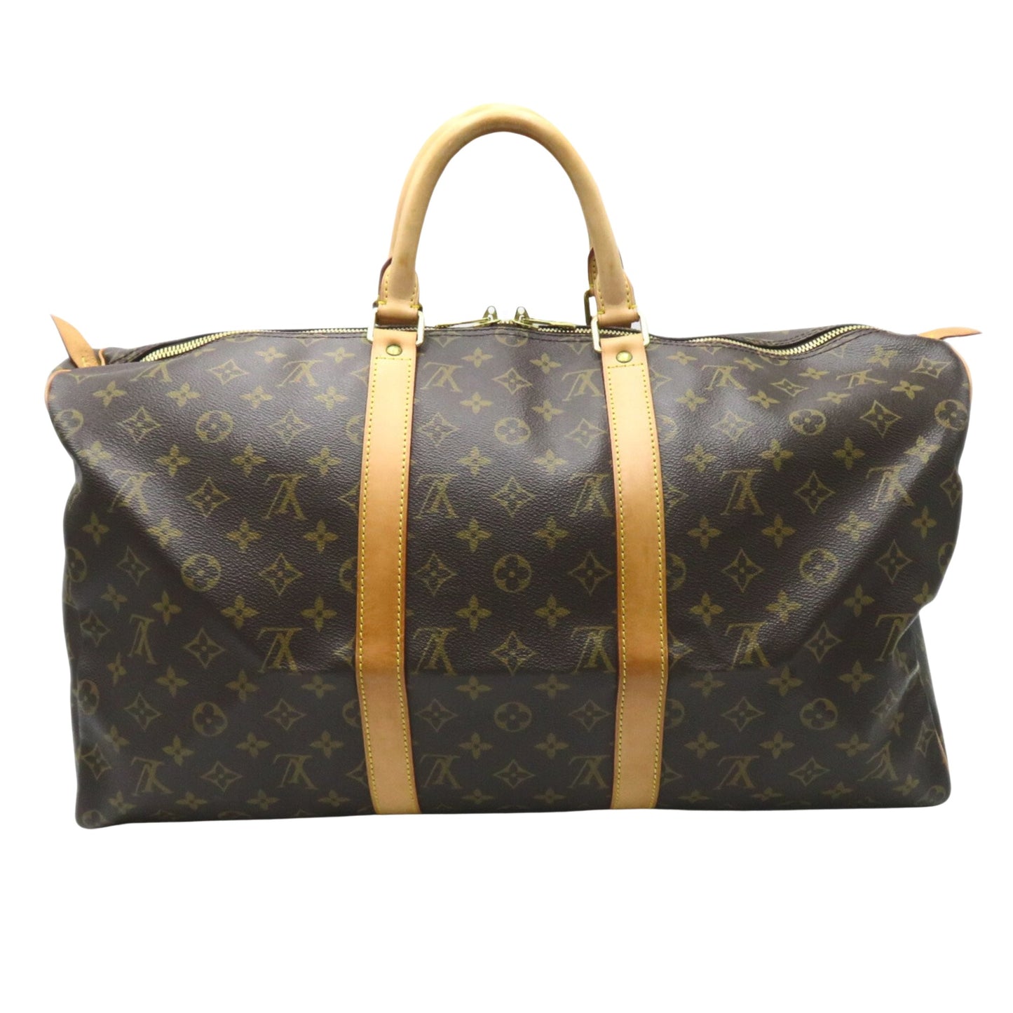 Louis Vuitton Keepall 50, Brown, Canvas, travel