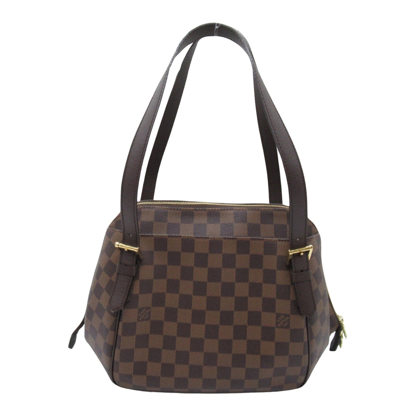 Louis Vuitton Belem MM, Brown, Canvas, shoulder