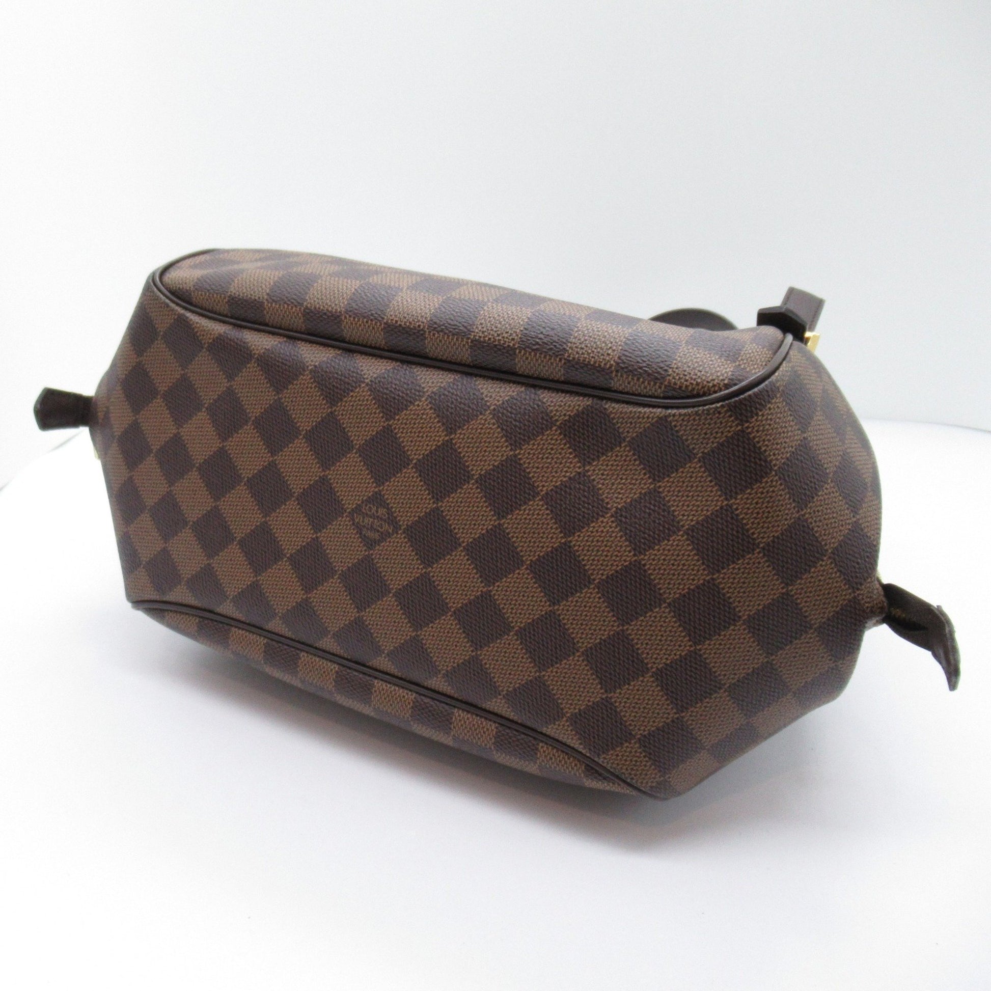 Louis Vuitton Belem MM, Brown, Canvas, shoulder