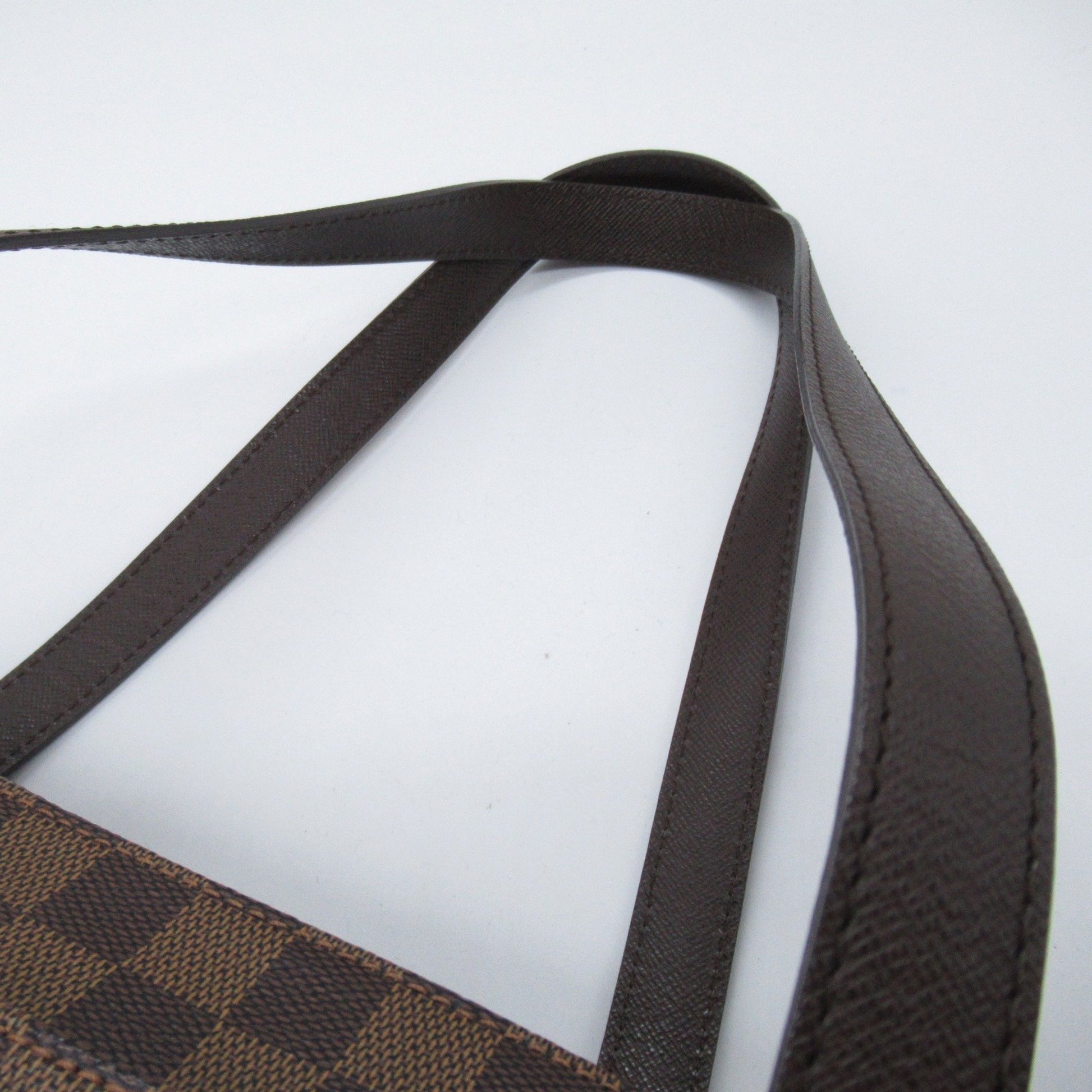 Louis Vuitton Belem MM, Brown, Canvas, shoulder