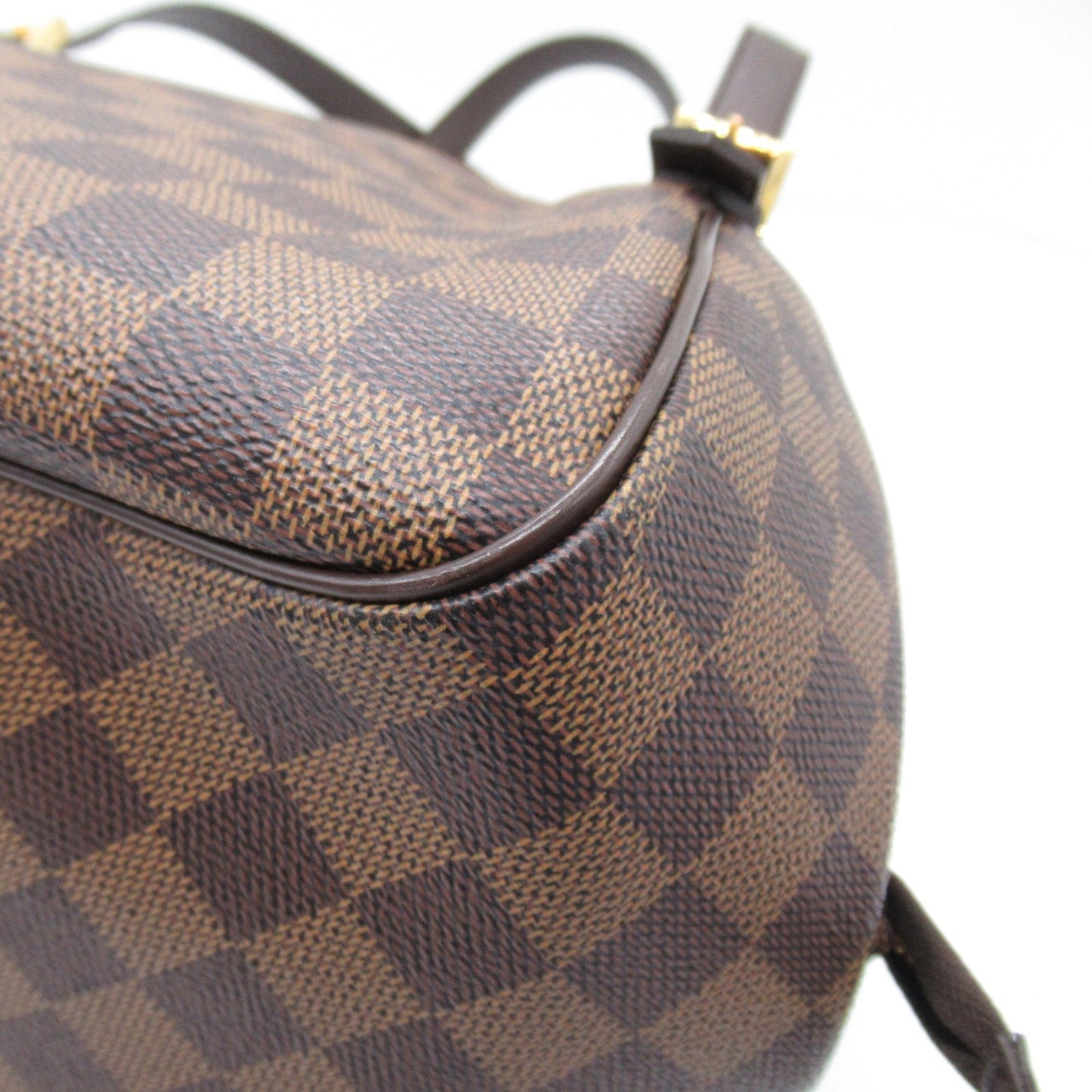 Louis Vuitton Belem MM, Brown, Canvas, shoulder