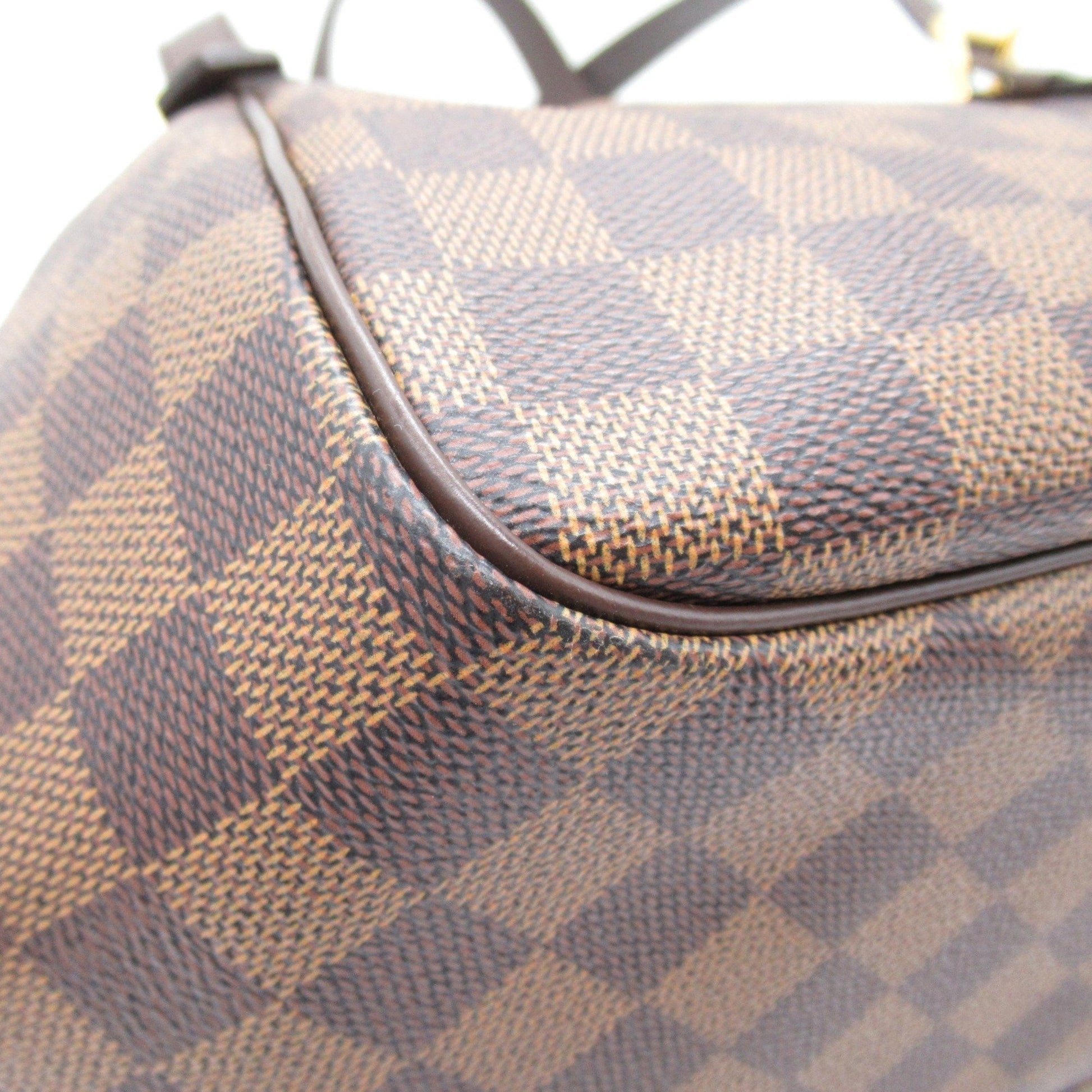 Louis Vuitton Belem MM, Brown, Canvas, shoulder